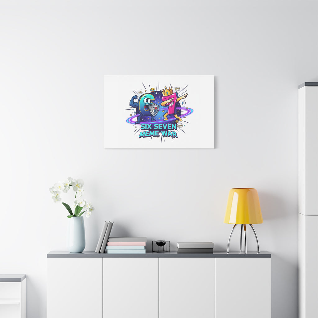 Six Seven Meme War Canvas | Legendary Internet Battle Art, Viral Culture Wall Decor