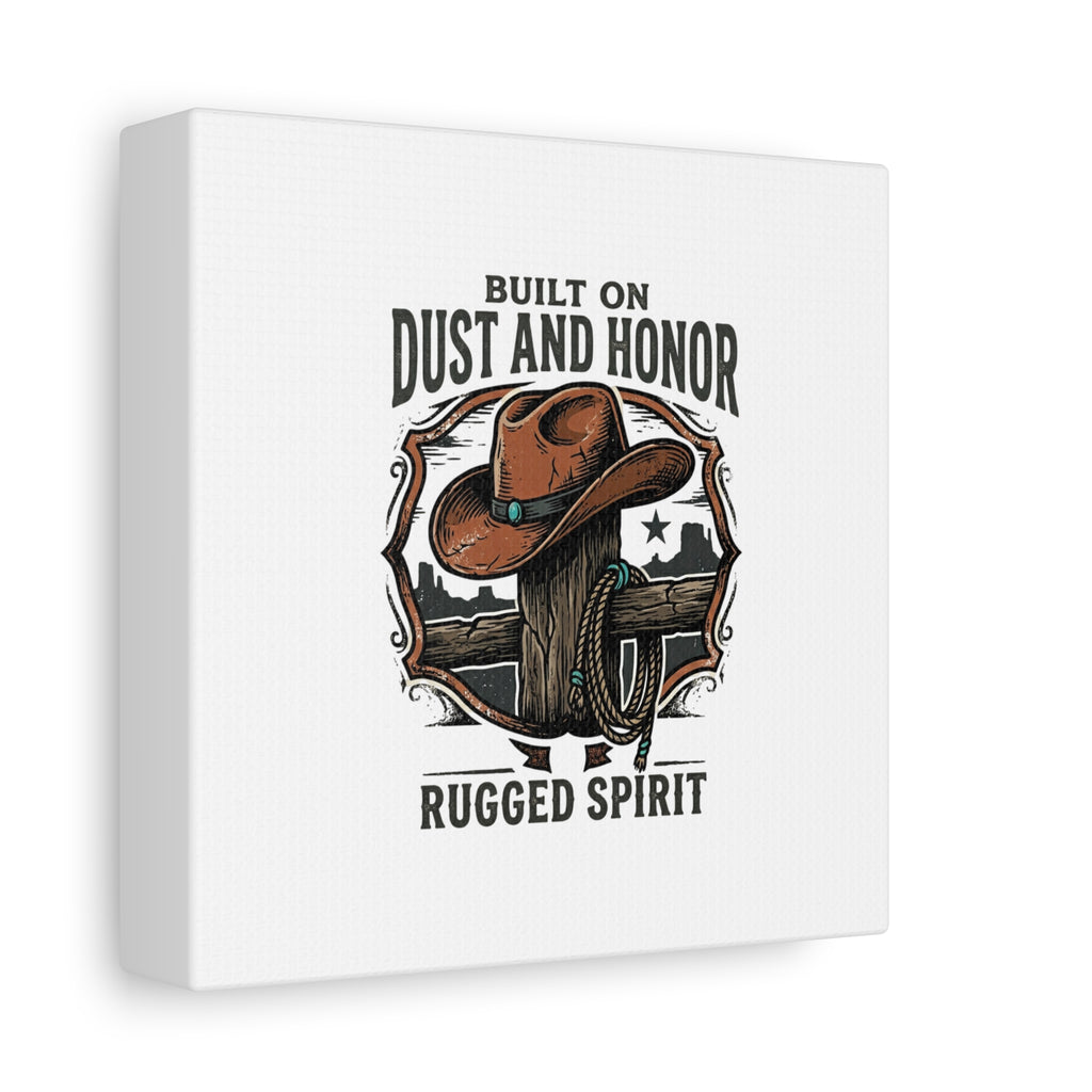 Built on Dust and Honor Canvas | Western cowboy, vintage Americana