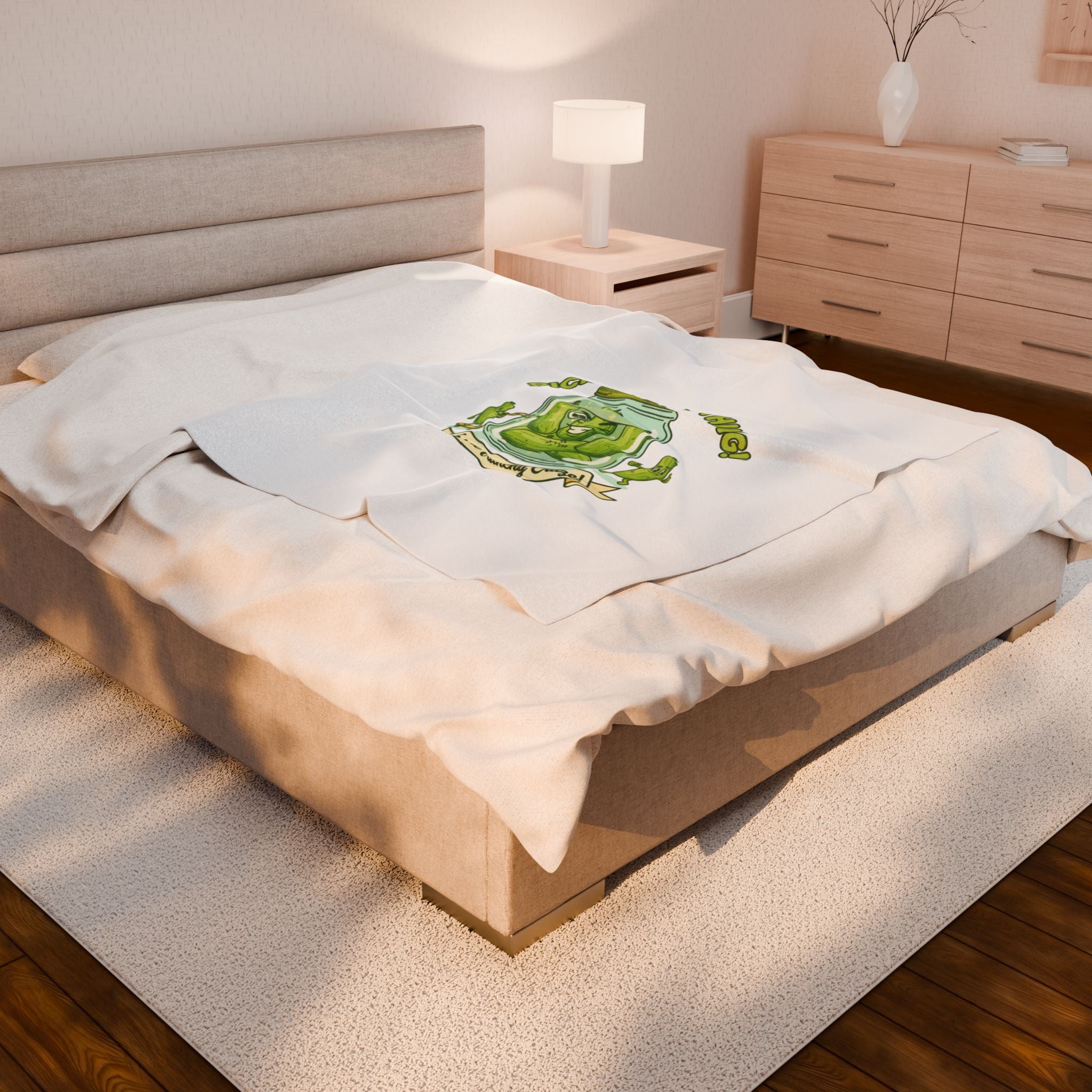 Pickle Everything Jar Design Plush Blanket | Brine Design, Pickle Lover