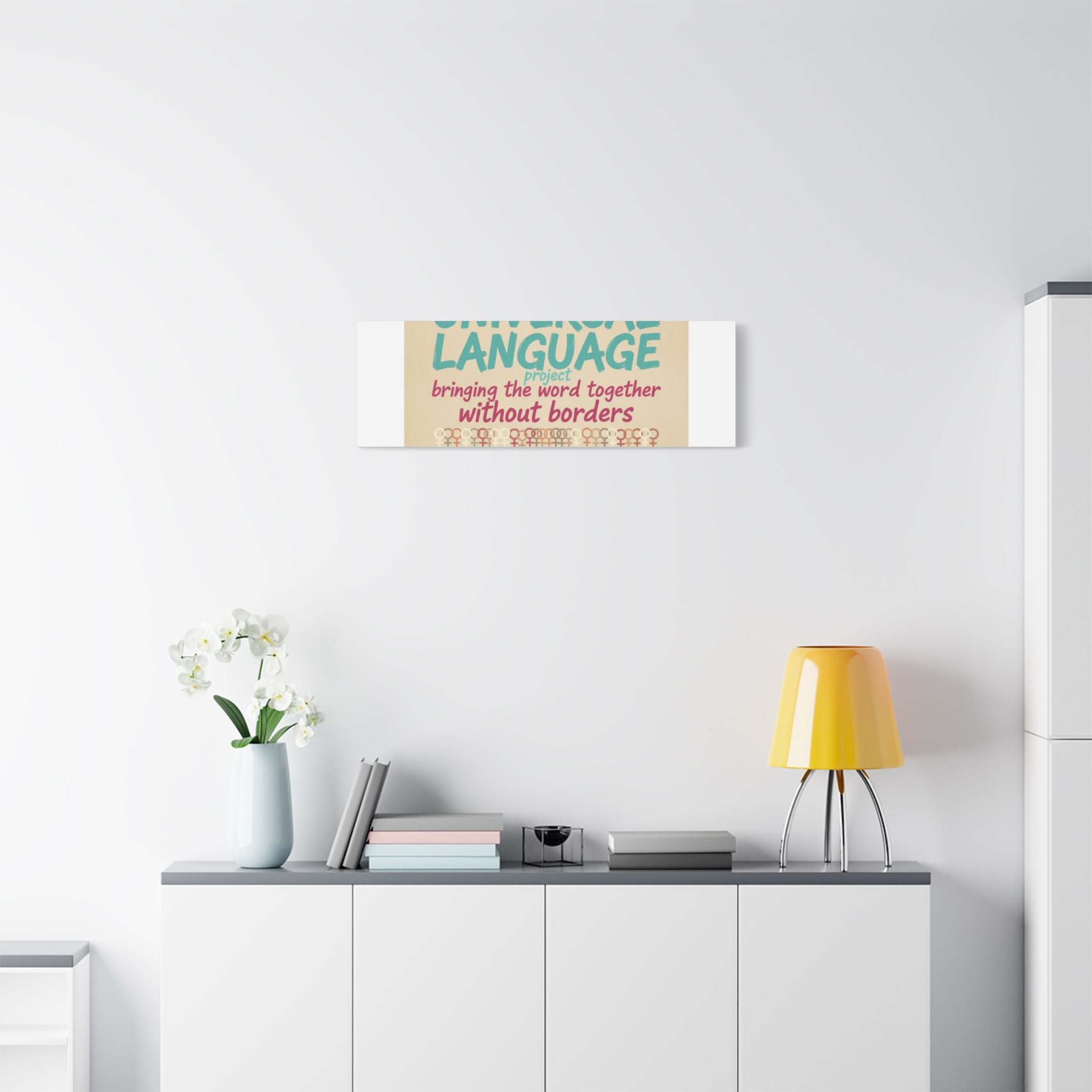 Universal Language Canvas | empowerment slogan, equality wall art