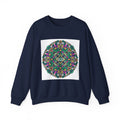 Psychedelic Botanical Mandala Crewneck | Festival Art Sweatshirt