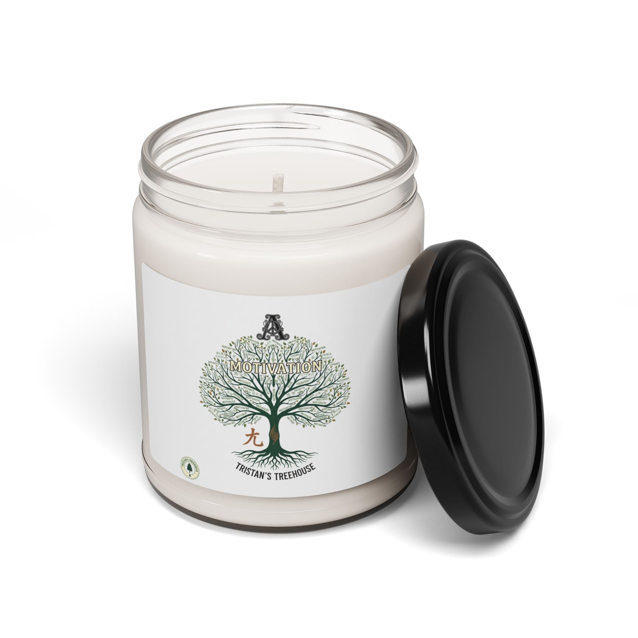 Handwritten Doodle Tree Candle, Soy Jar Candle | Sketch Aesthetic