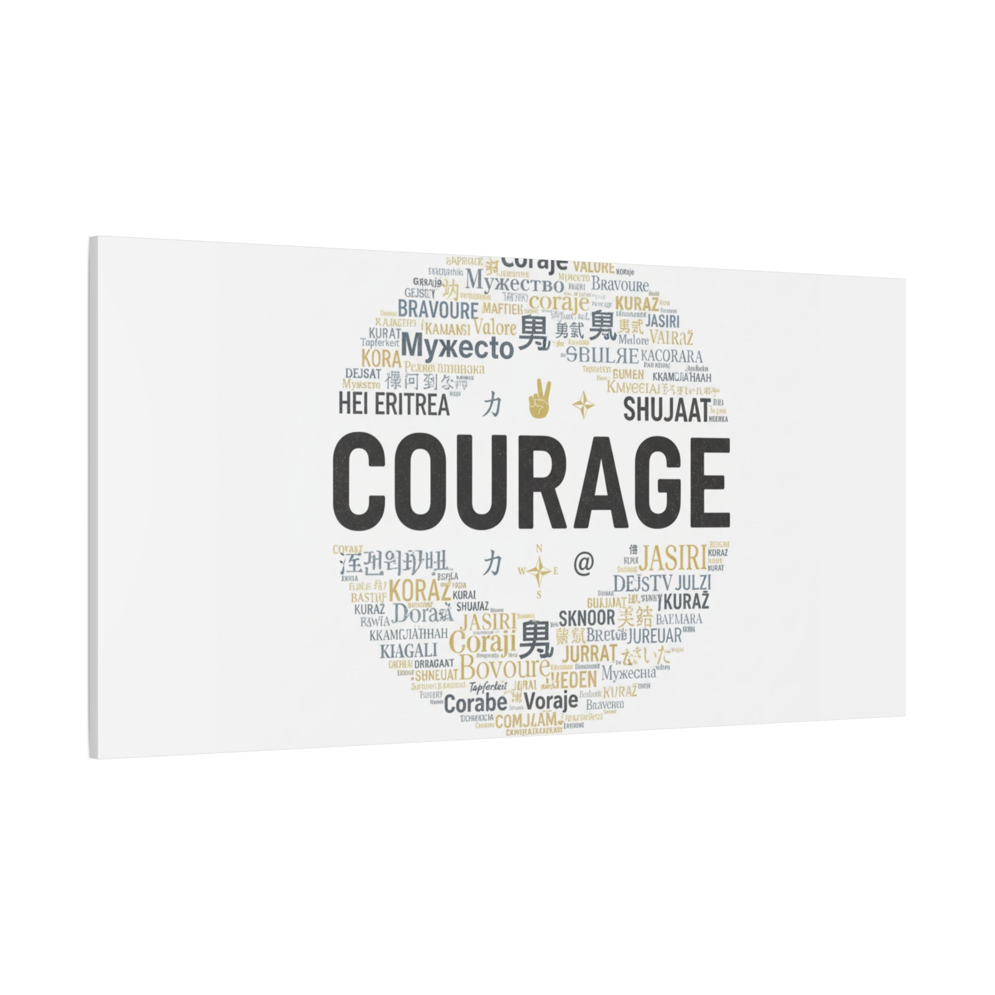 Courage Word Cloud Canvas | Fresh-Start Minimalism art print