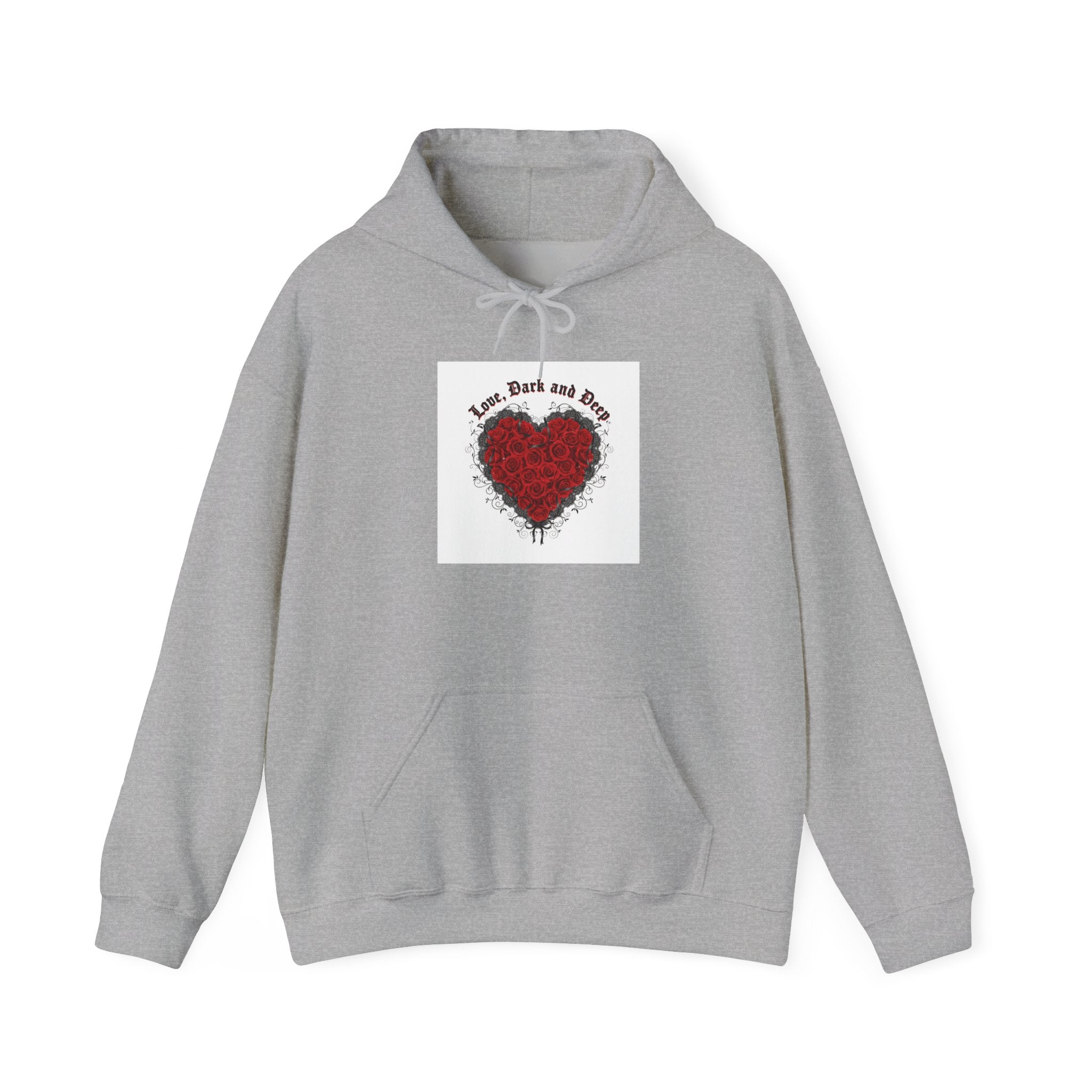 Gothic Romance Rose Heart Hoodie | Nu Romantic 80s Nostalgia