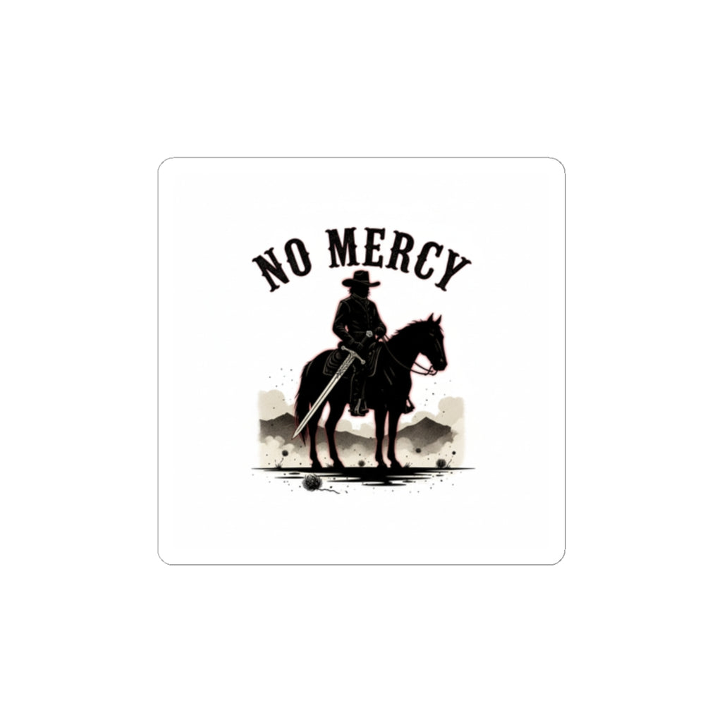 No Mercy Cowboy Skull Sticker | western skull art, gothic Americana