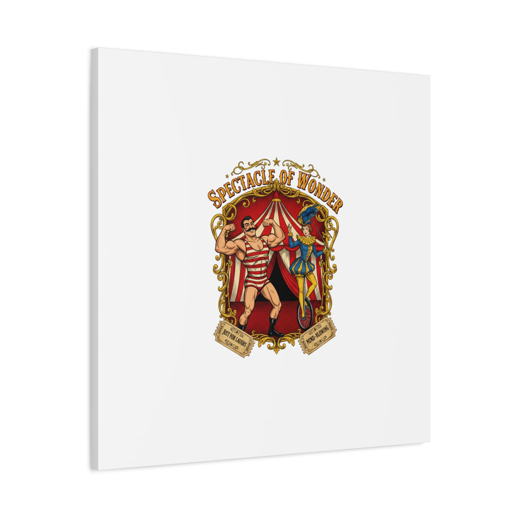 Spectacle of Wonder Circus Art Print, Canvas | Vintage Carnival Design