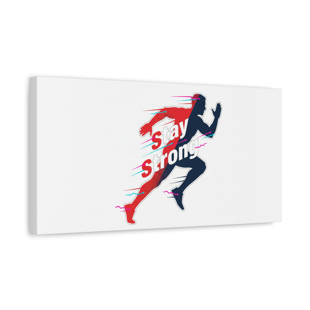 Stay Strong Runner Canvas | Fitness Motivation, Gym Wall Art