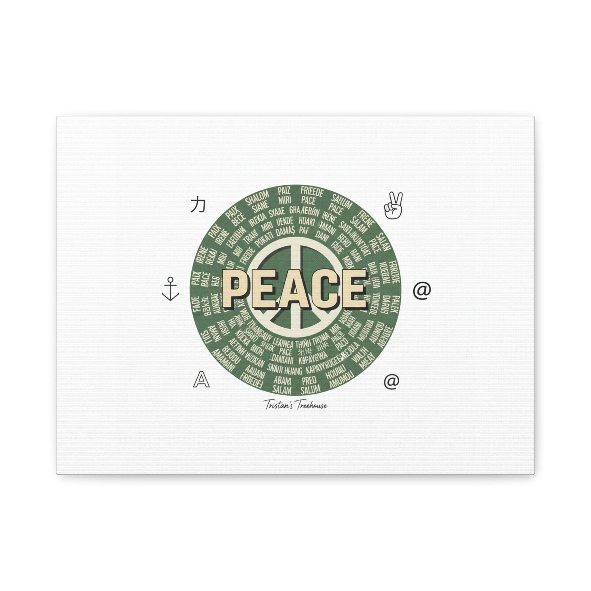 Peace doodle canvas | hand drawn sketch aesthetic, handwritten message