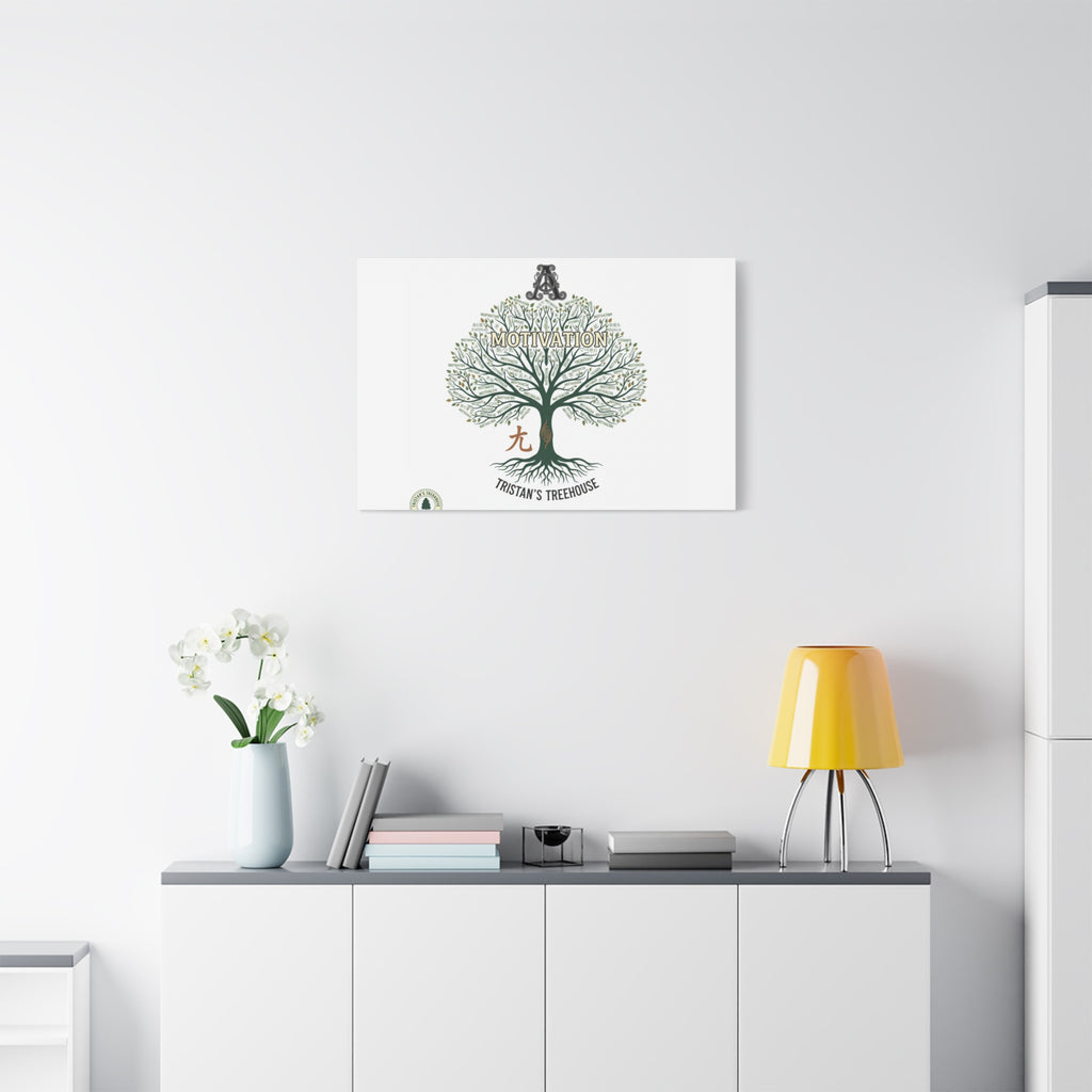 Handwritten Doodle Tree Canvas | Matte Stretched Wall Art