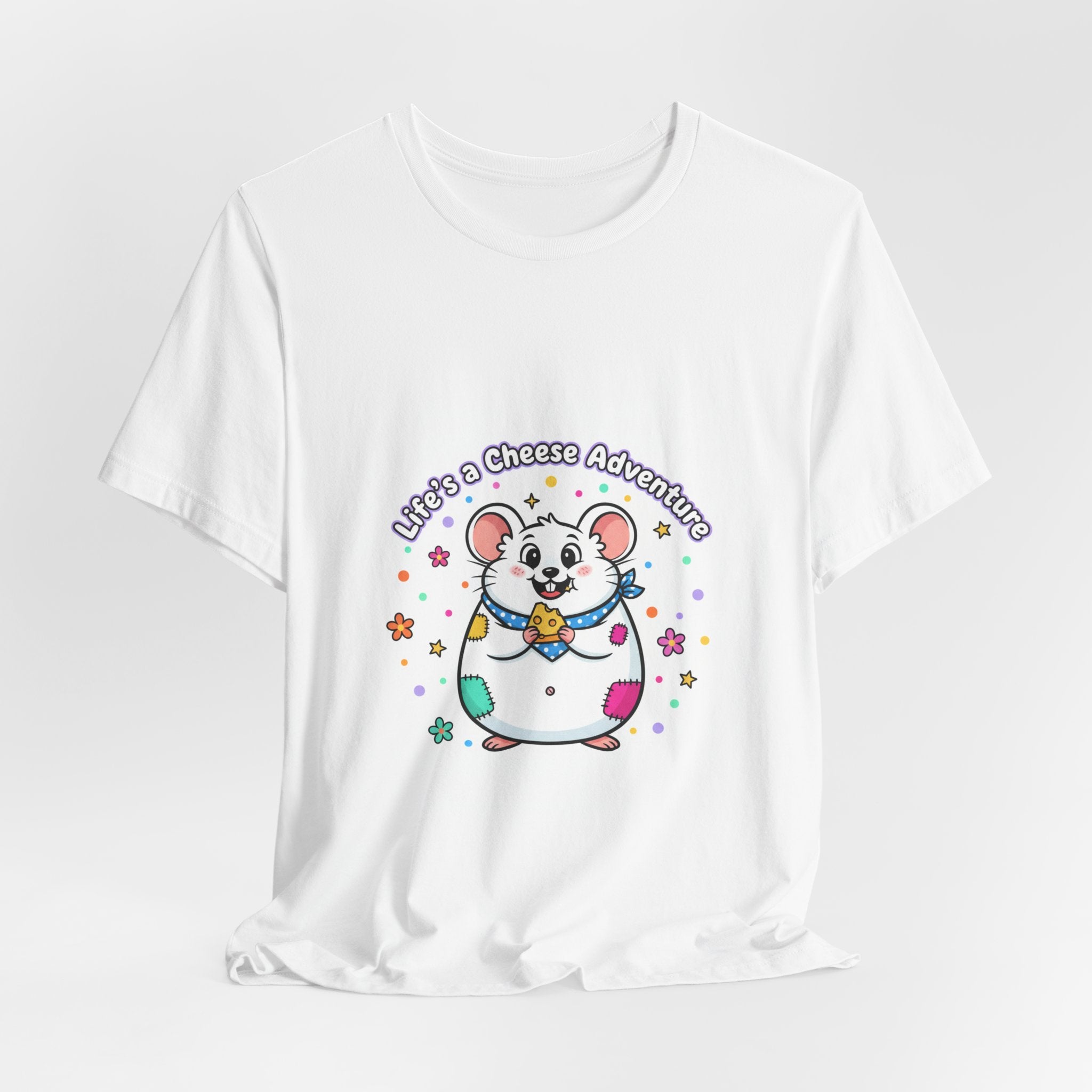 Cheese Adventure Mouse Tee | Rodent-core, quirky animal design