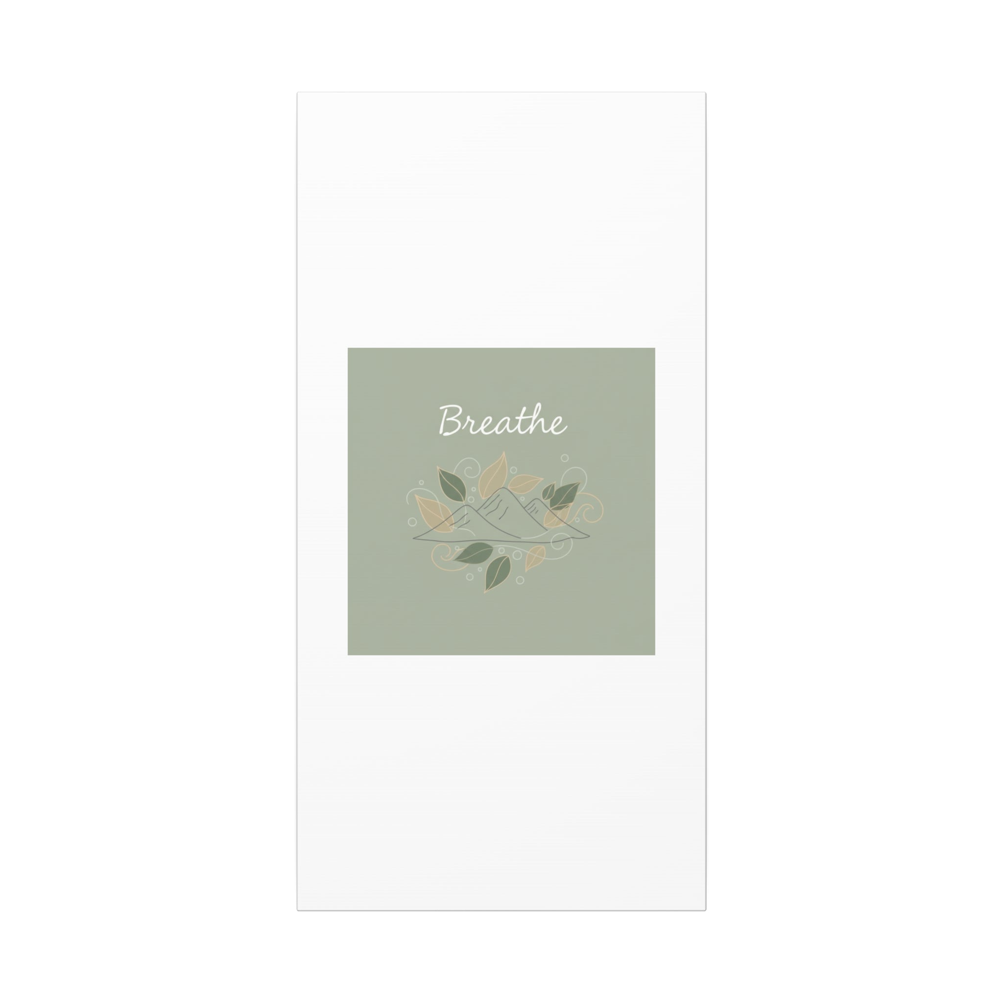Breathe Mountain Line Canvas | Nature Symbols, Minimal Forest Wall Art