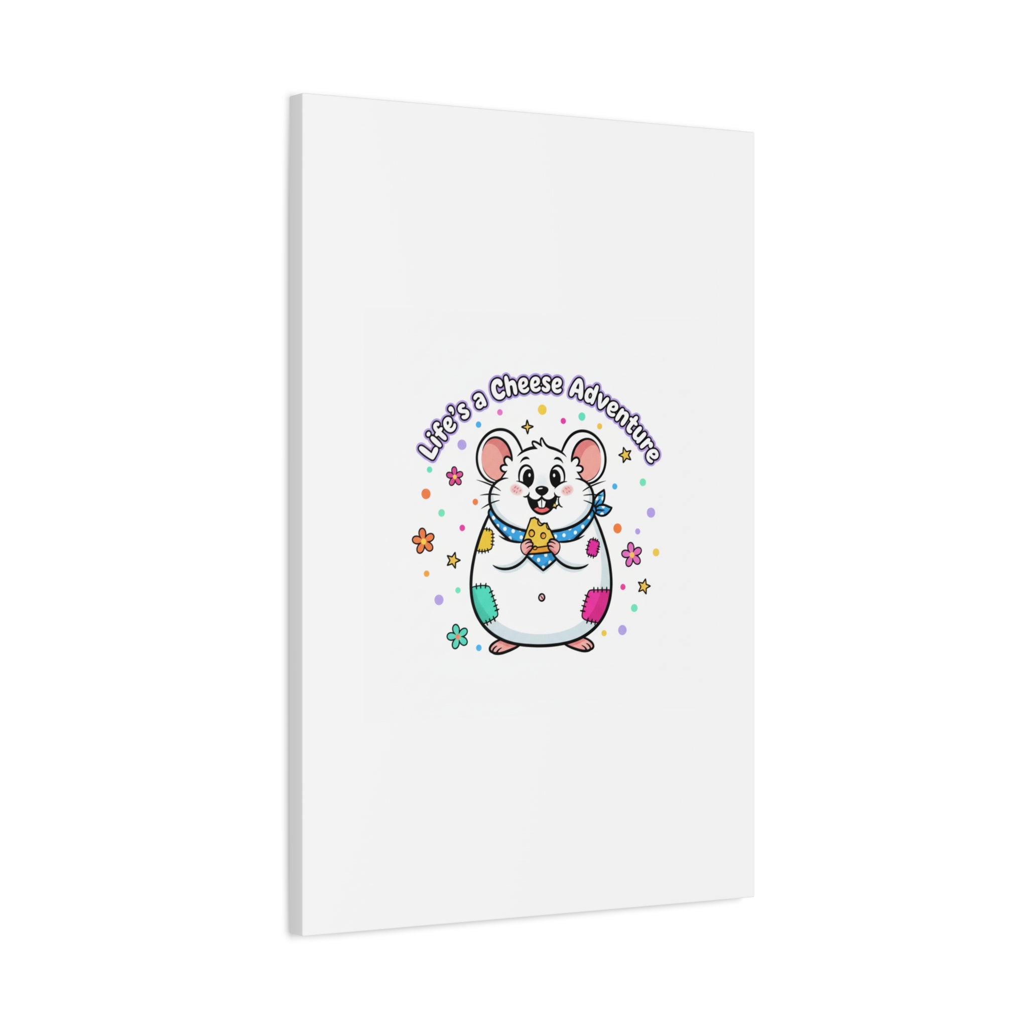 Life's a Cheese Adventure Canvas | Rodent-Core rat art print