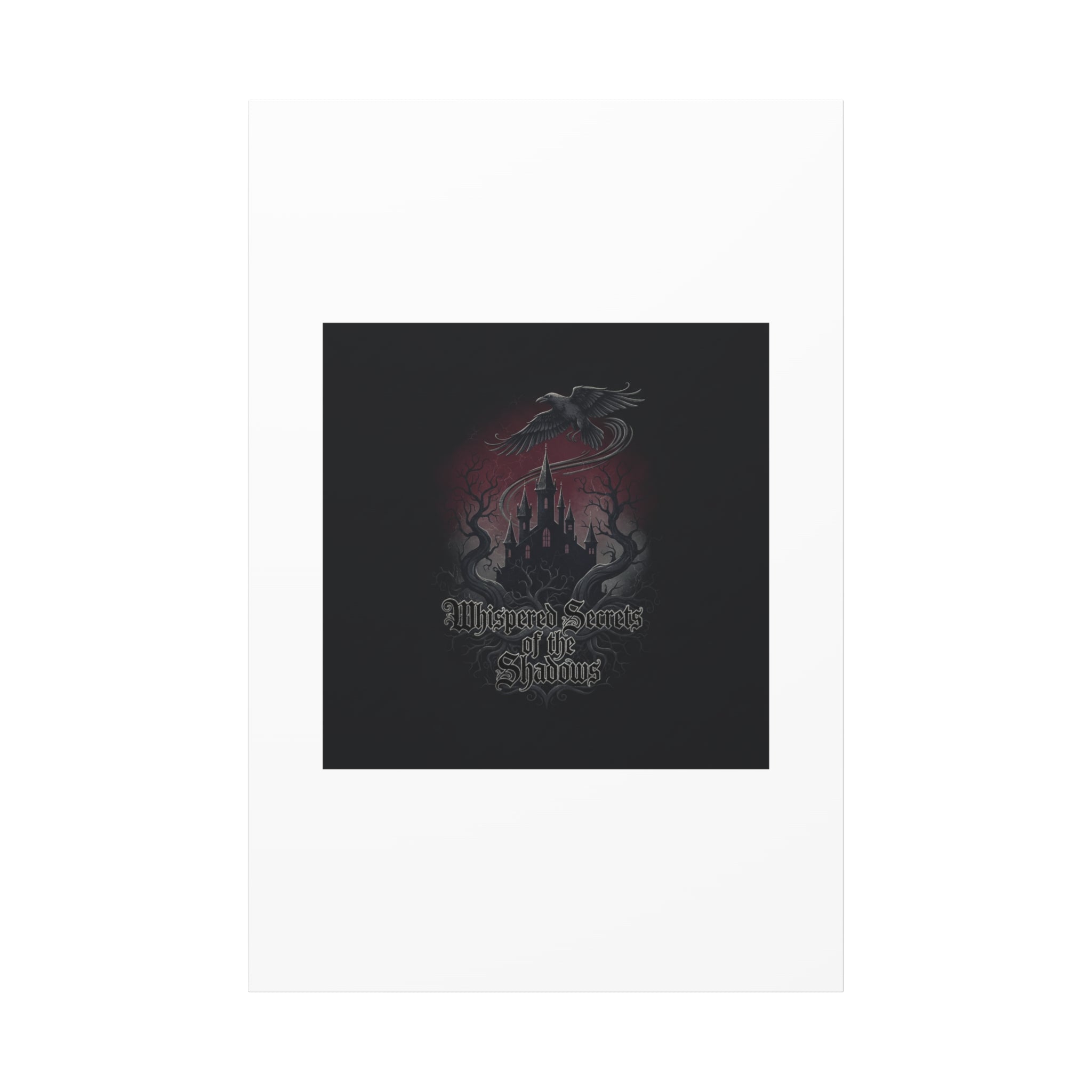 Whispered Secrets of the Shadows Castle Wall Art, Matte Canvas | Gothic Medieval Decor
