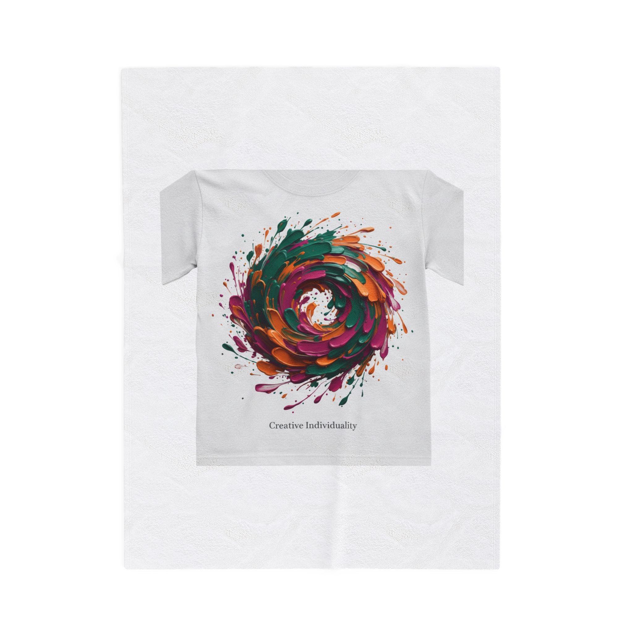 Painterly Abstract Floral Swirl Blanket | Artsy Brushstroke AOP