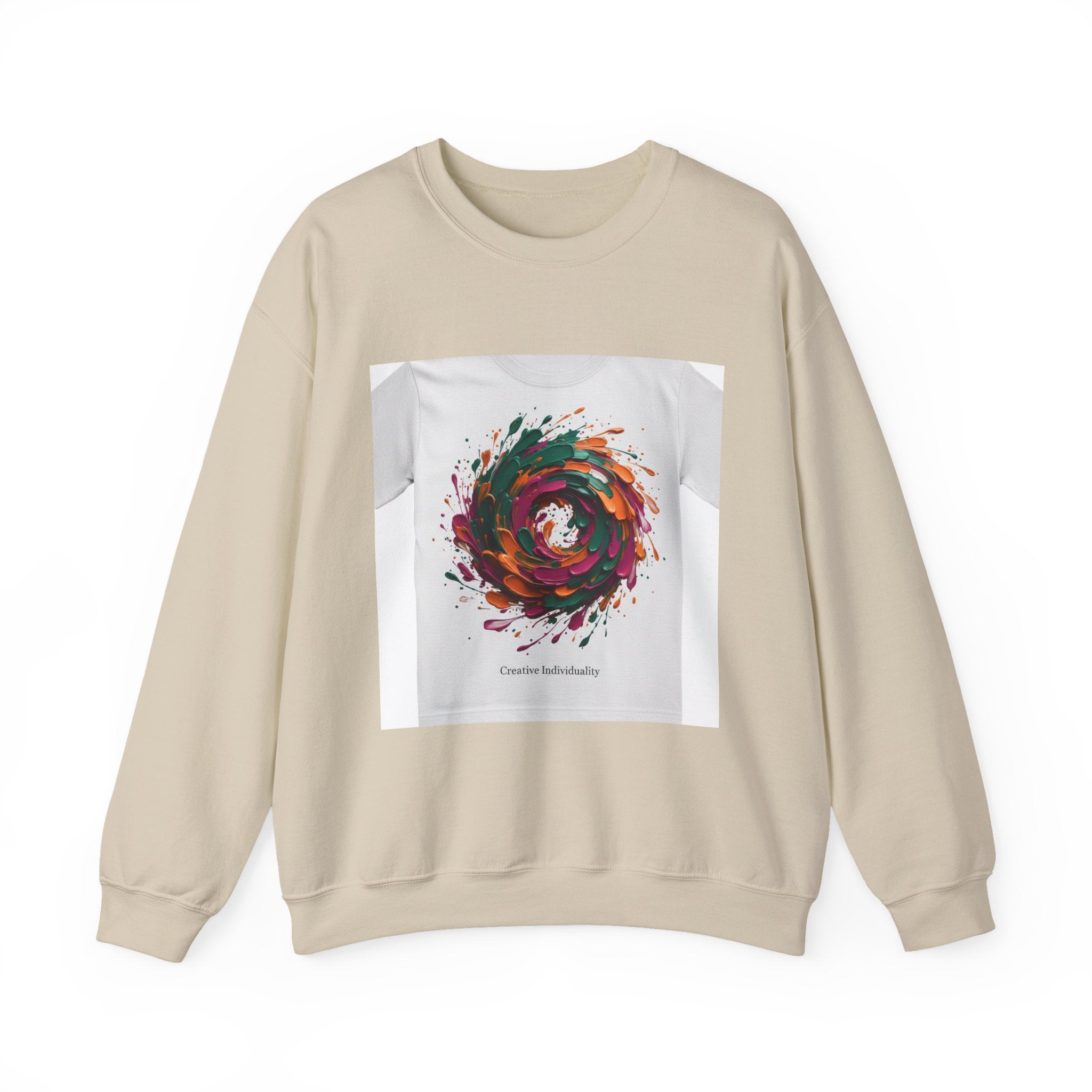 Painterly Abstract Floral Swirl Sweatshirt | artsy brushstroke apparel
