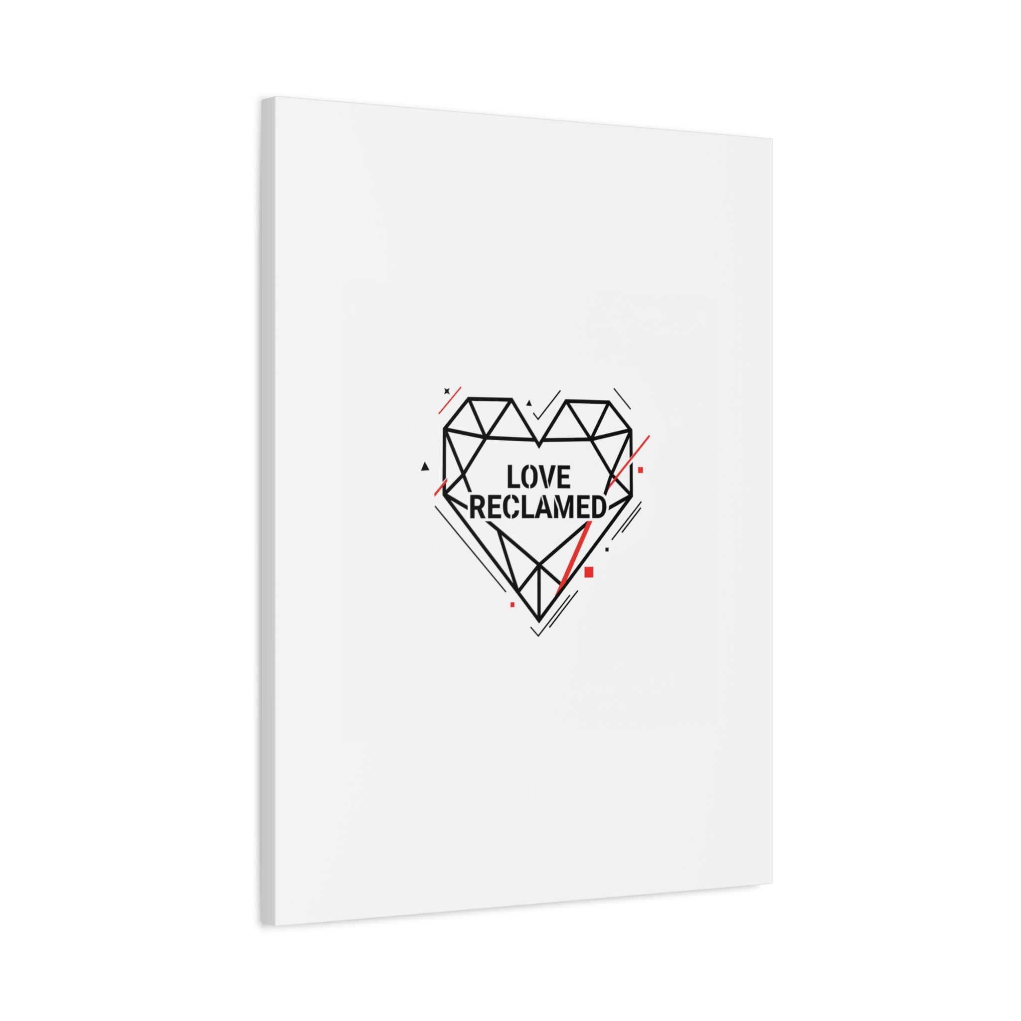 Love Reclaimed Canvas | modern heart design, minimalist love icon