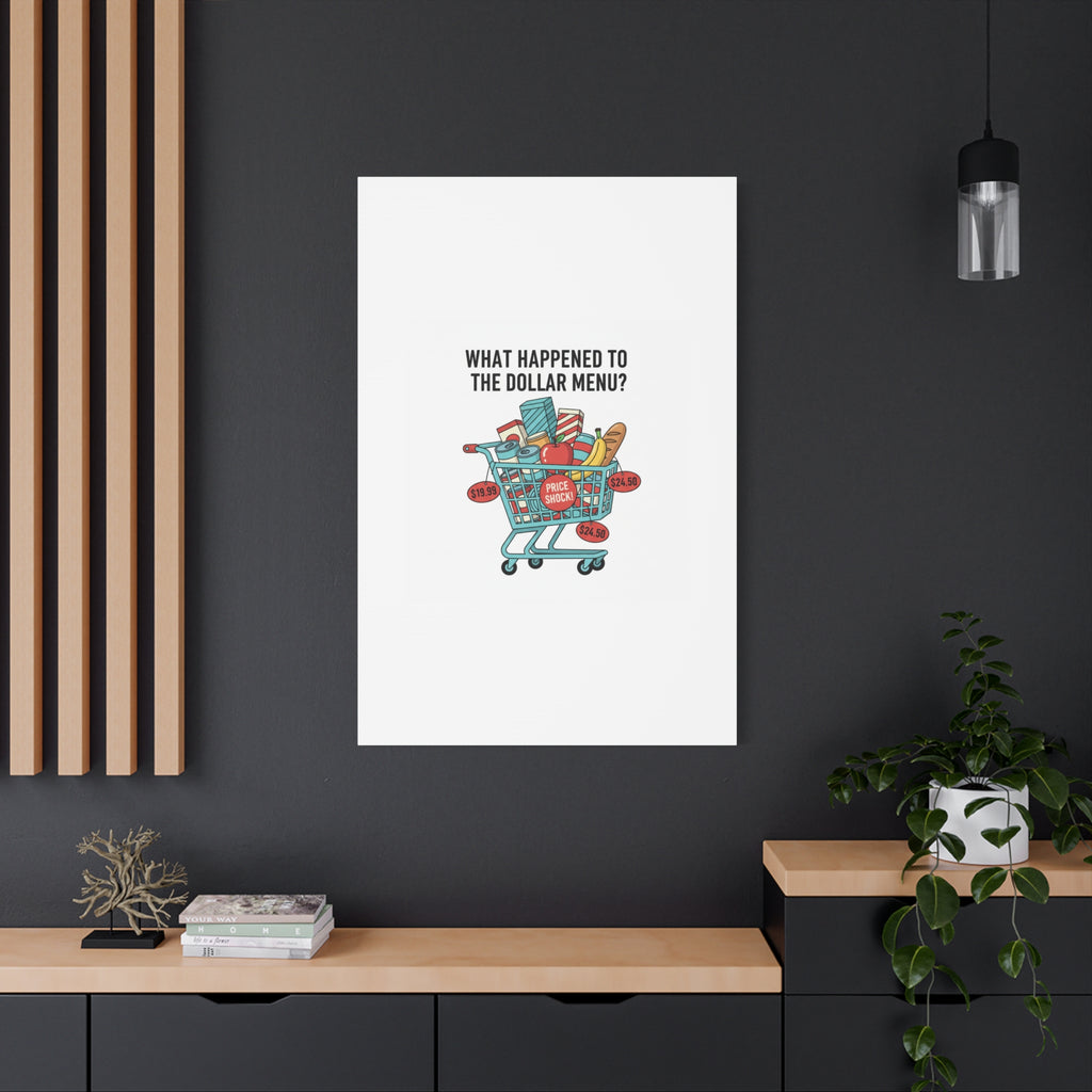What Happened to the Dollar Menu? Canvas | Grocery Prices Meme, Price Shock Wall Art