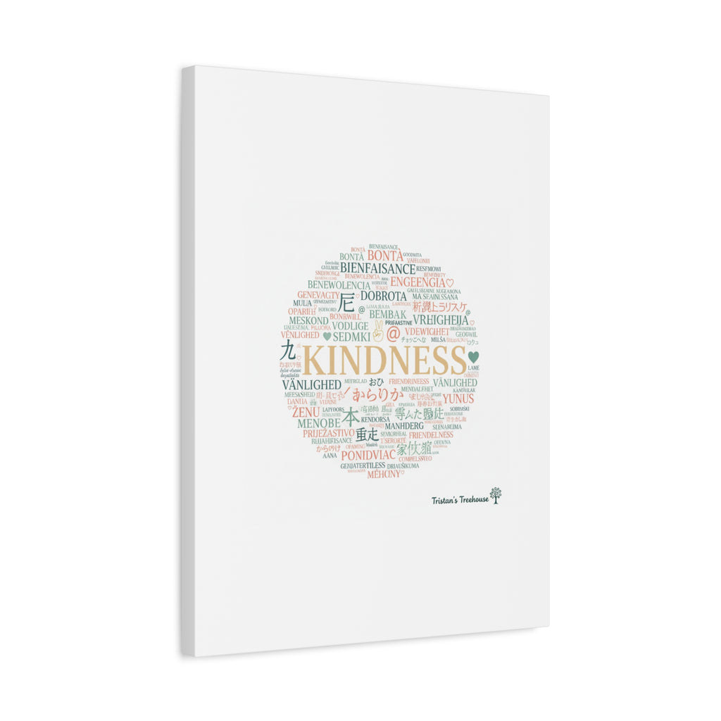 Kindness Word Cloud Canvas | Fresh Start Minimalist Wall Art
