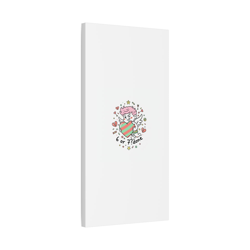 Weird Cupid heart illustration Canvas | Weird Valentine, quirky chaotic love