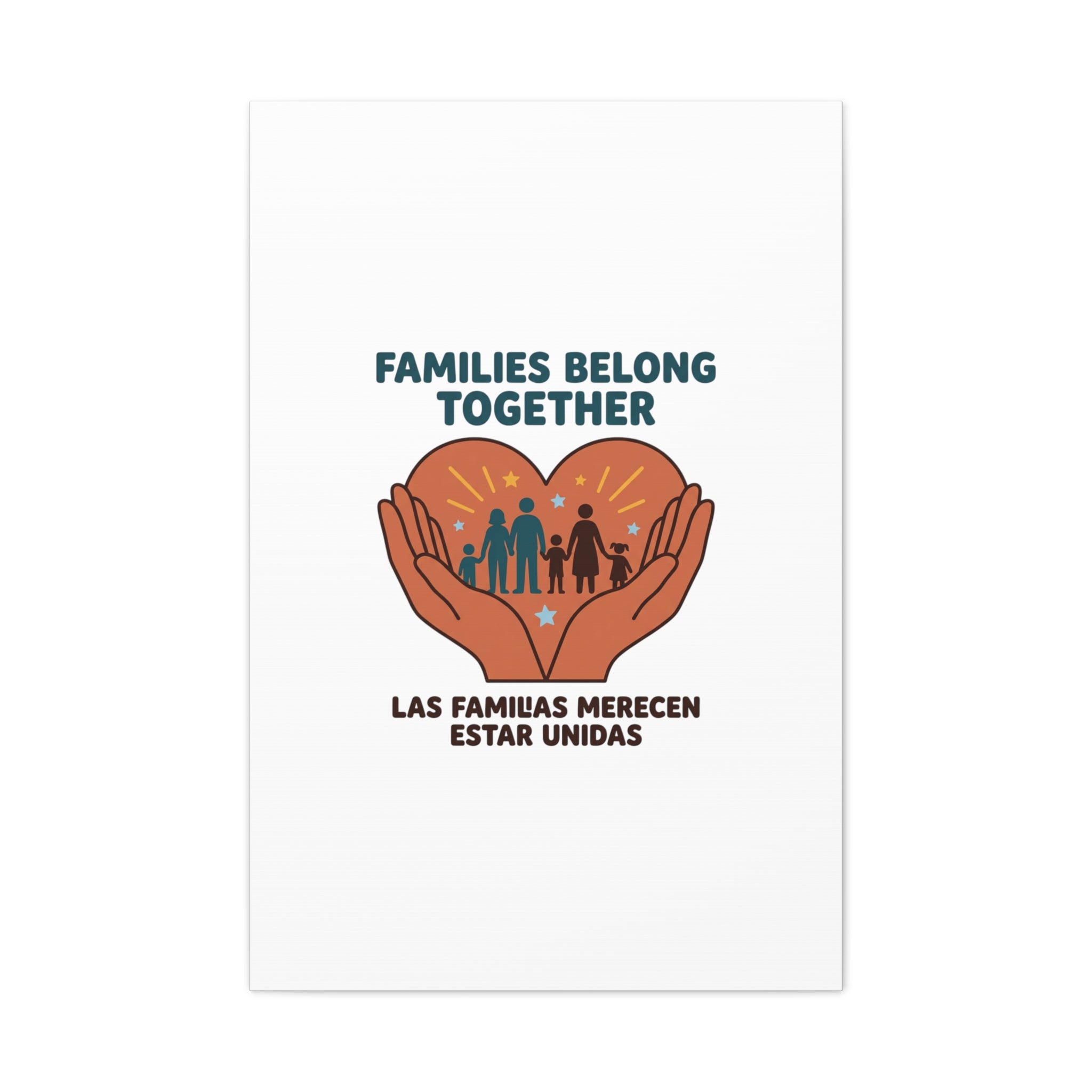 Families Belong Together Canvas | Family Unity, Bilingual Solidarity