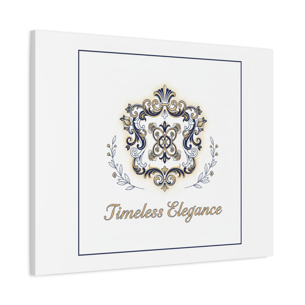 Ornate Brooch Emblem Canvas | Vintage Formalwear Accents, Baroque Print