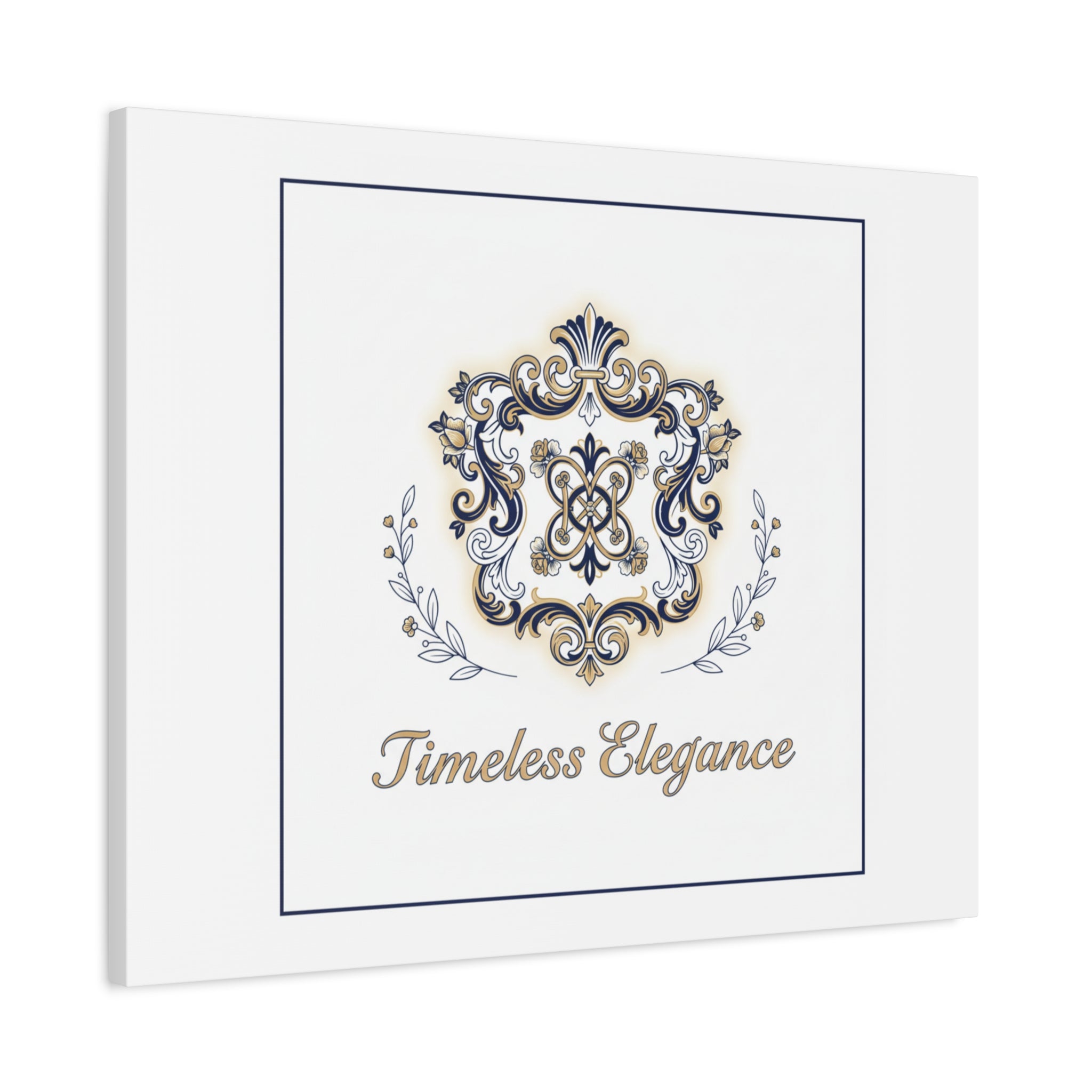 Ornate Brooch Emblem Canvas | Vintage Formalwear Accents, Baroque Print