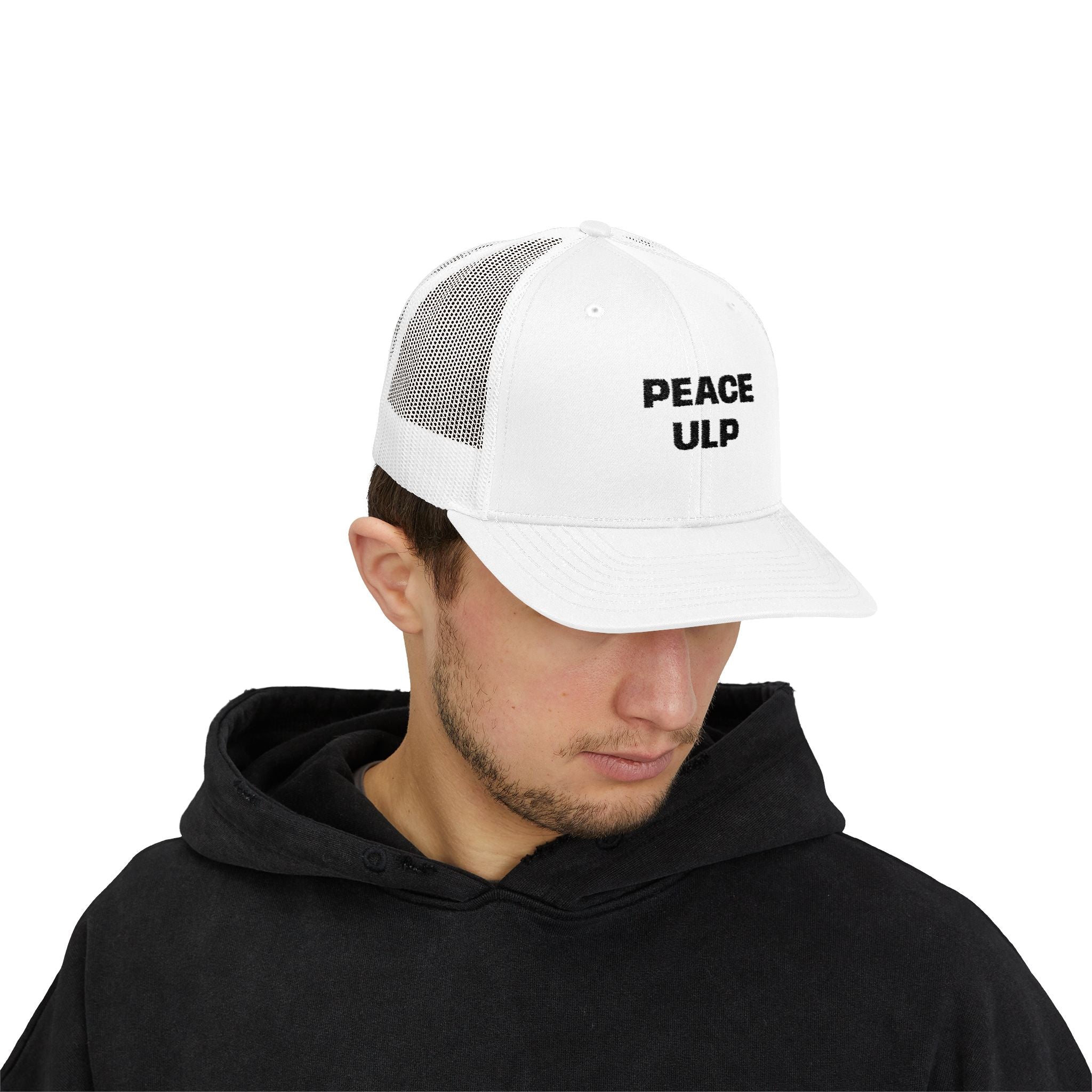 Peace ULP Trucker Cap - Vintage Grey Mesh Snapback Hat