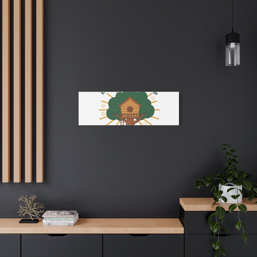 Kindness Is a Universal Language Canvas | Eco Humor, Treehouse Art