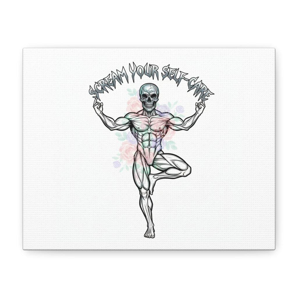 Scream Your Self-Care Canvas | Heavy Metal Wellness, Gothic Wellness Quote