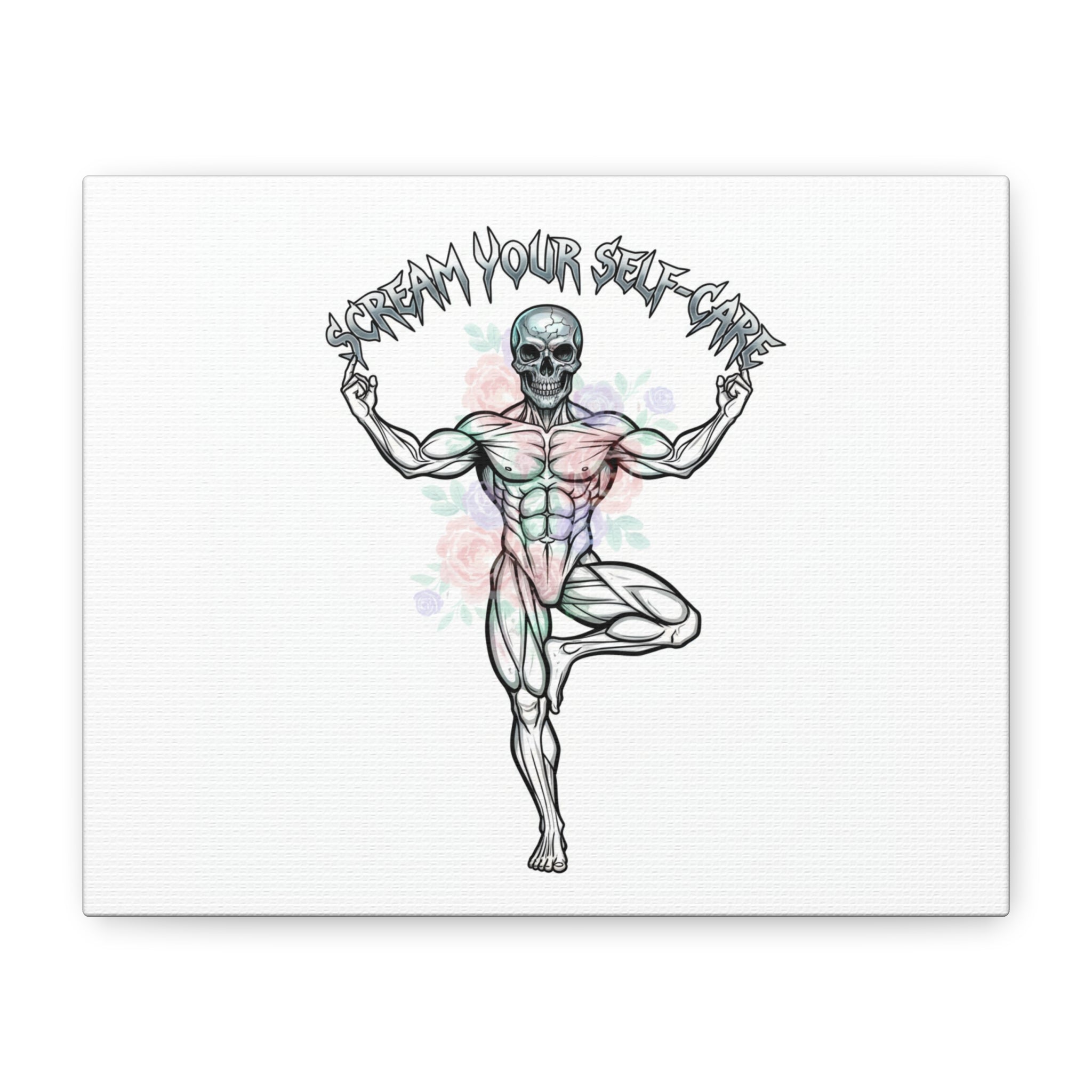 Scream Your Self-Care Canvas | Heavy Metal Wellness, Gothic Wellness Quote