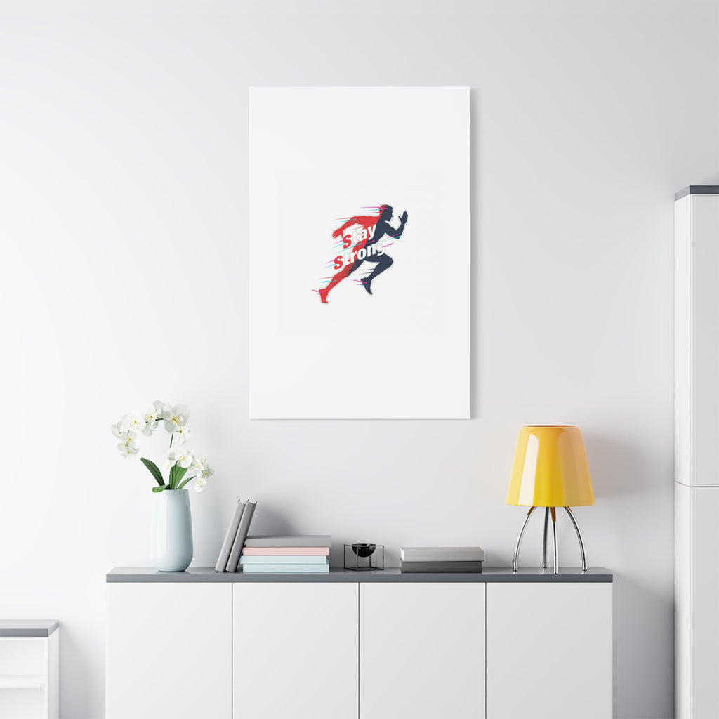 Stay Strong Runner Canvas | Fitness Motivation, Gym Wall Art