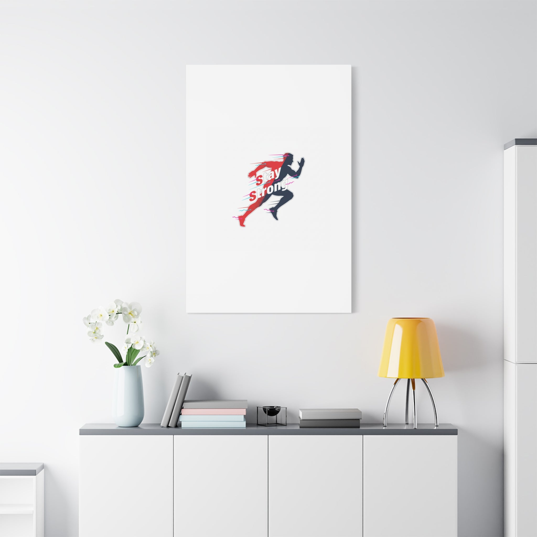 Stay Strong Runner Canvas | Fitness Motivation, Gym Wall Art