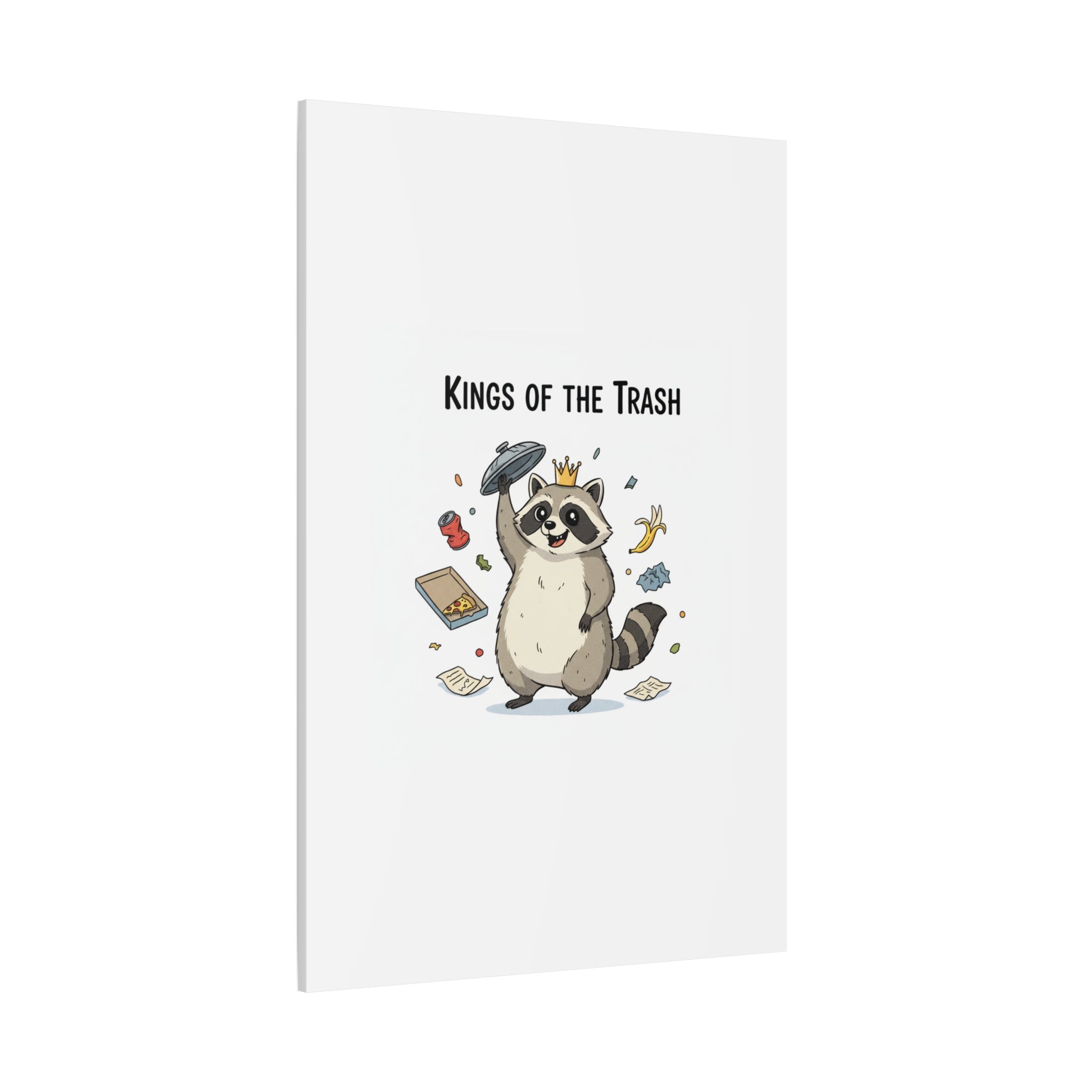 Kings of the Trash Canvas, Raccoon Doodle | Trash Panda, Goofy Critter Art