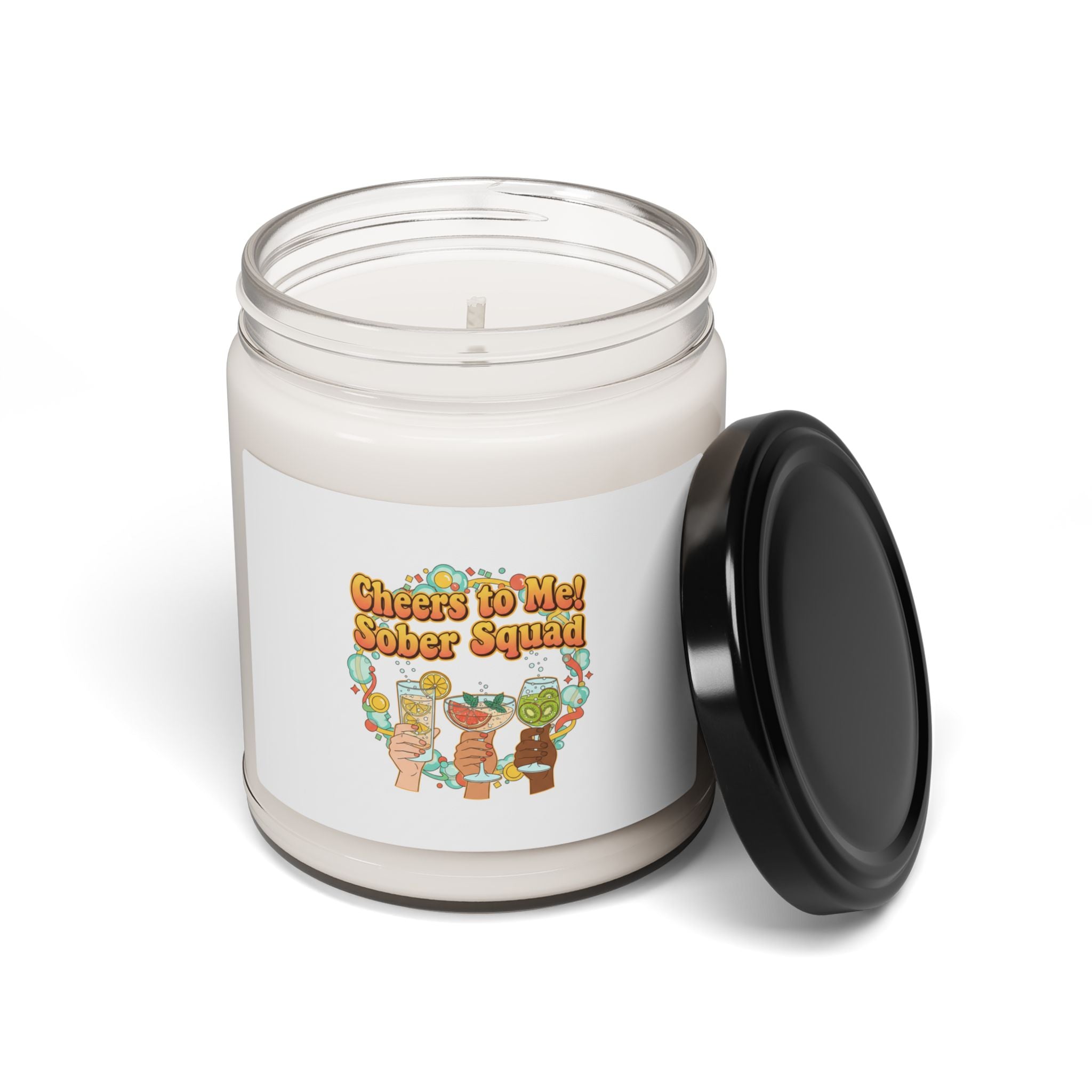 Cheers to Me Sober Squad Candle | Dry January Mocktail Scented Soy Candle
