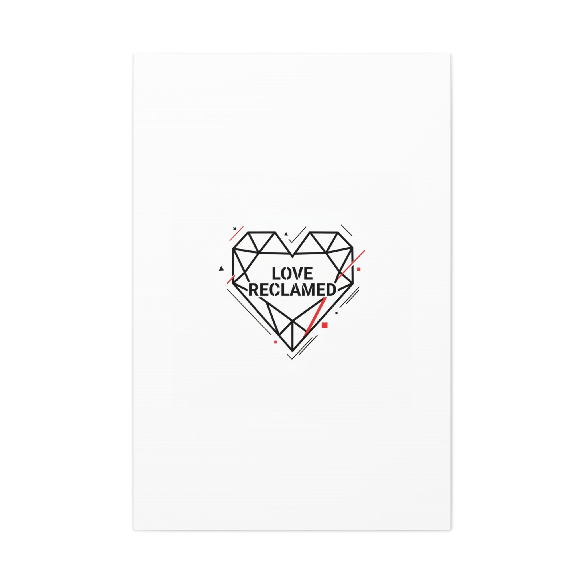 Love Reclaimed Canvas | modern heart design, minimalist love icon