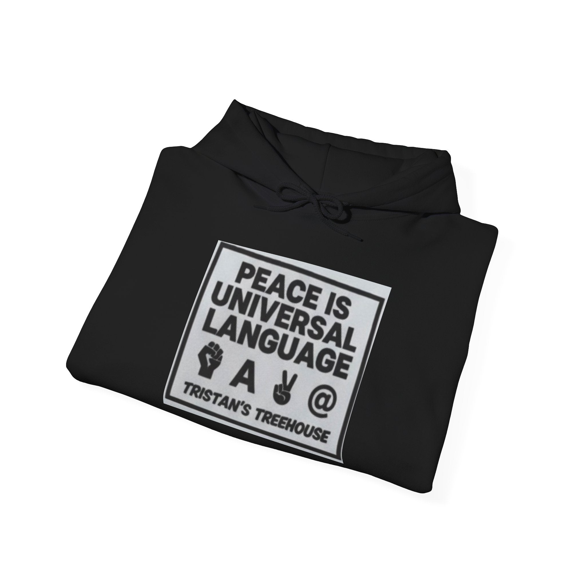 Peace Is Universal Language Hoodie — Inclusive Symbols Graphic Hoodie