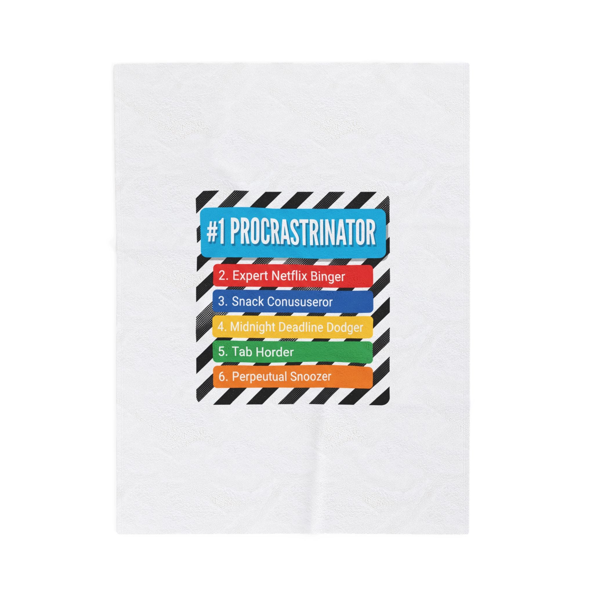 #1 Procrastinator Velveteen Plush Blanket | Top-List Ranking Graphic