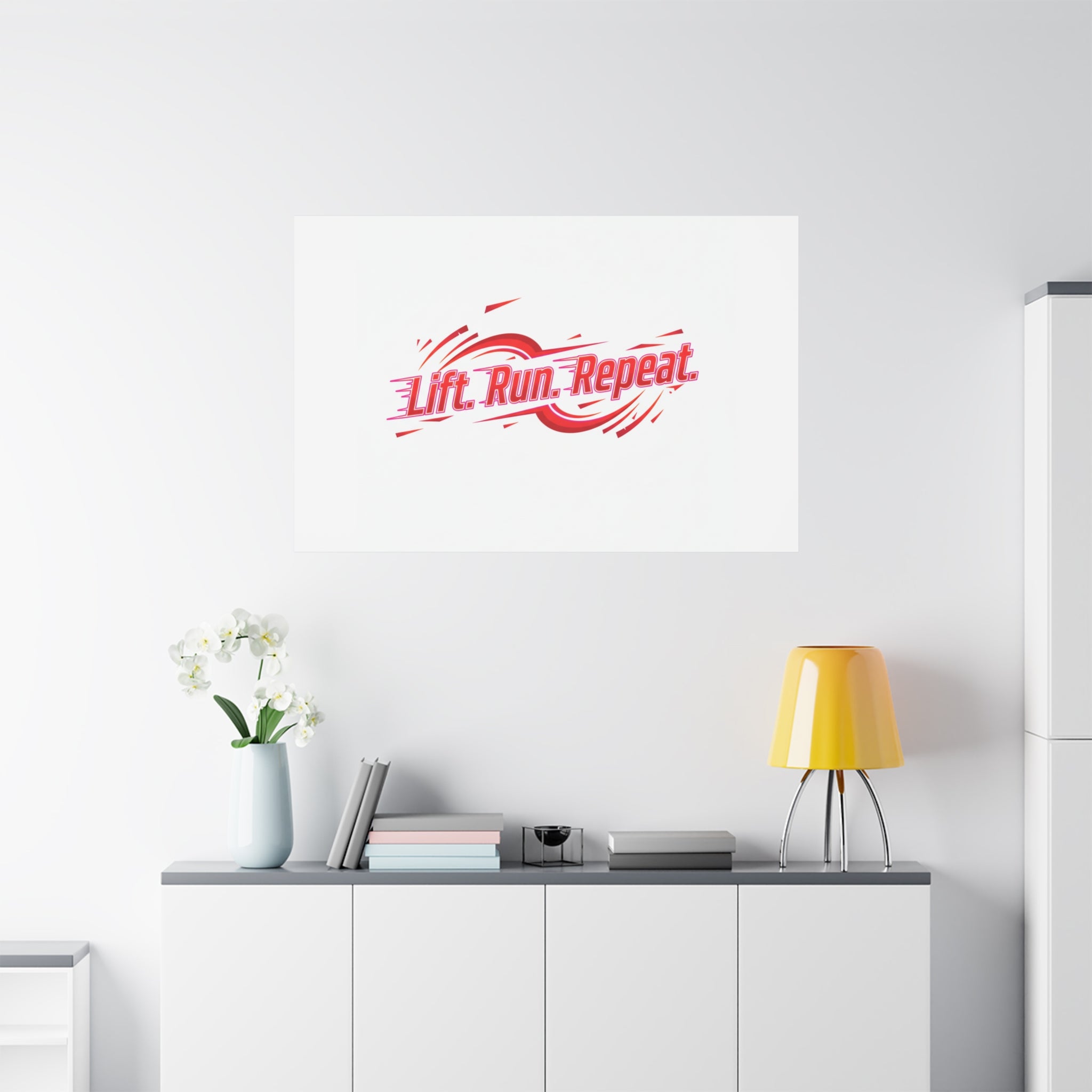 Lift Run Repeat Canvas | Fitness Wall Art, Gym Motivation