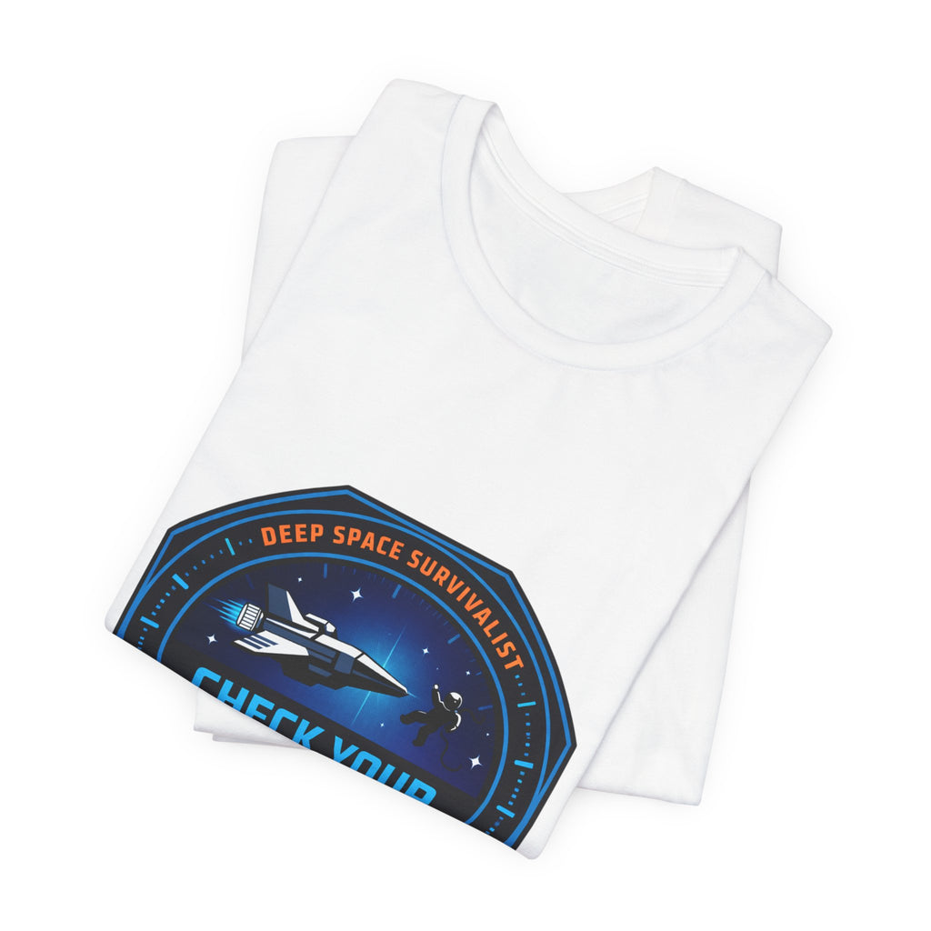 Check Your Seals Mission Patch T-Shirt | hard sci‑fi, space survival