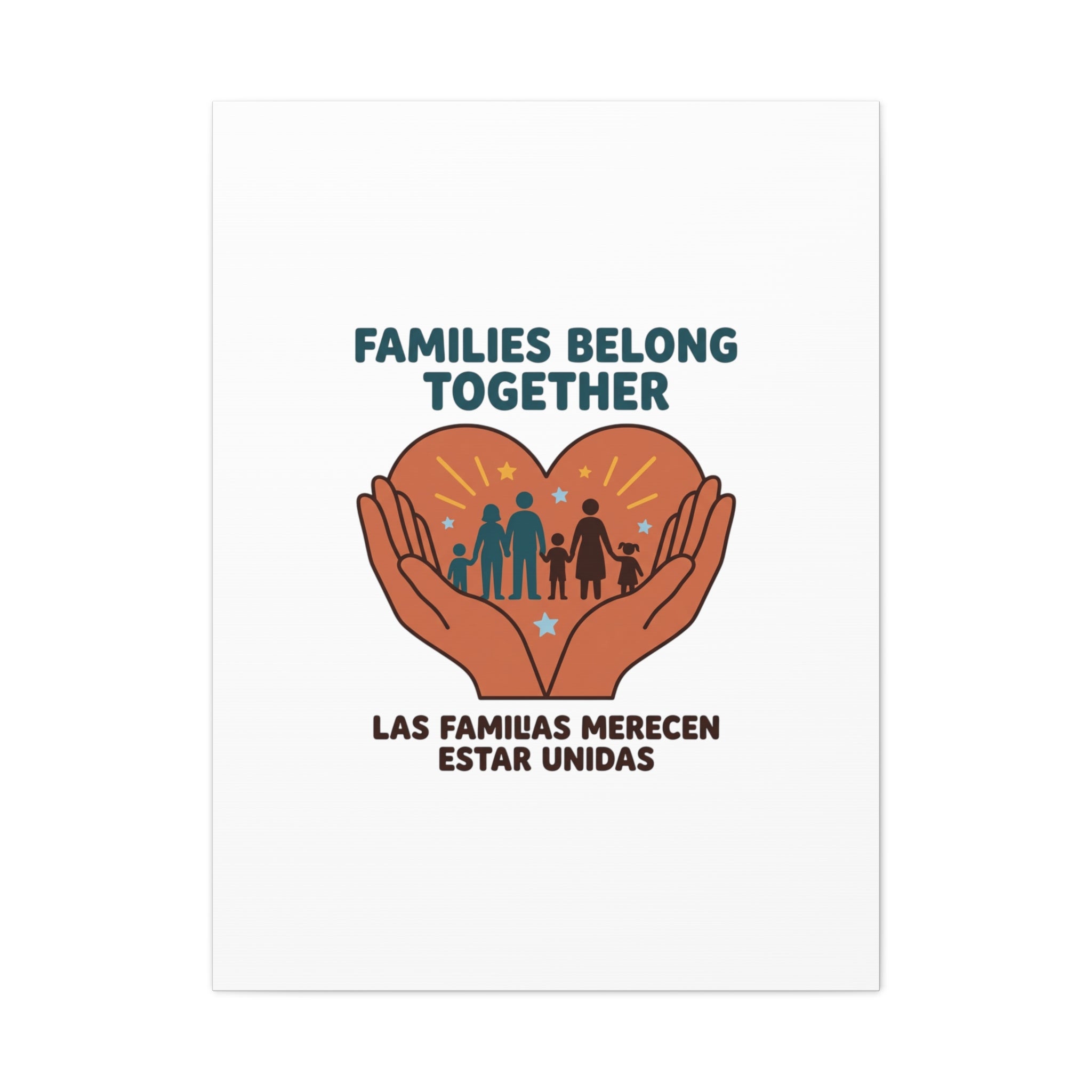 Families Belong Together Canvas | Family Unity, Bilingual Solidarity