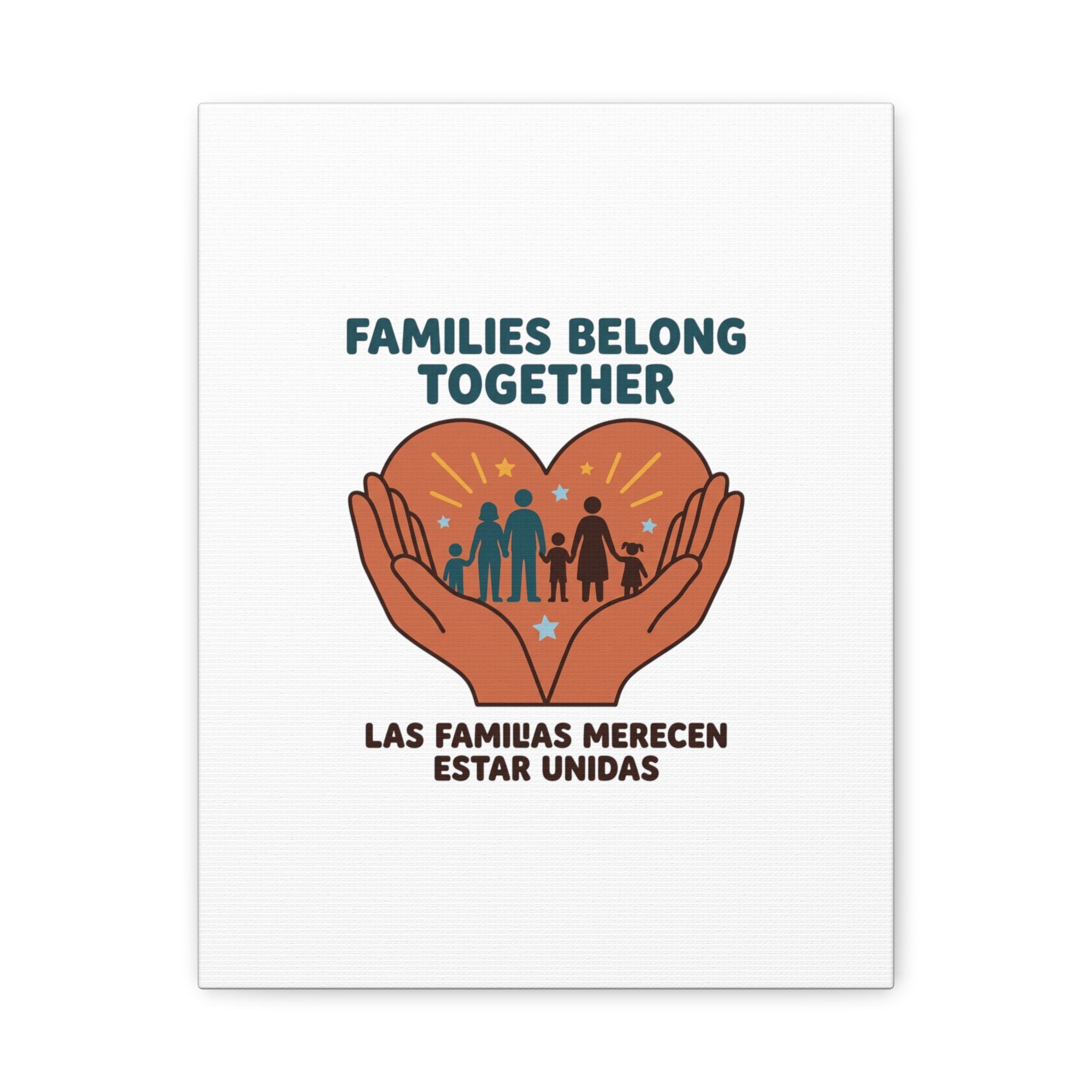 Families Belong Together Canvas | Family Unity, Bilingual Solidarity