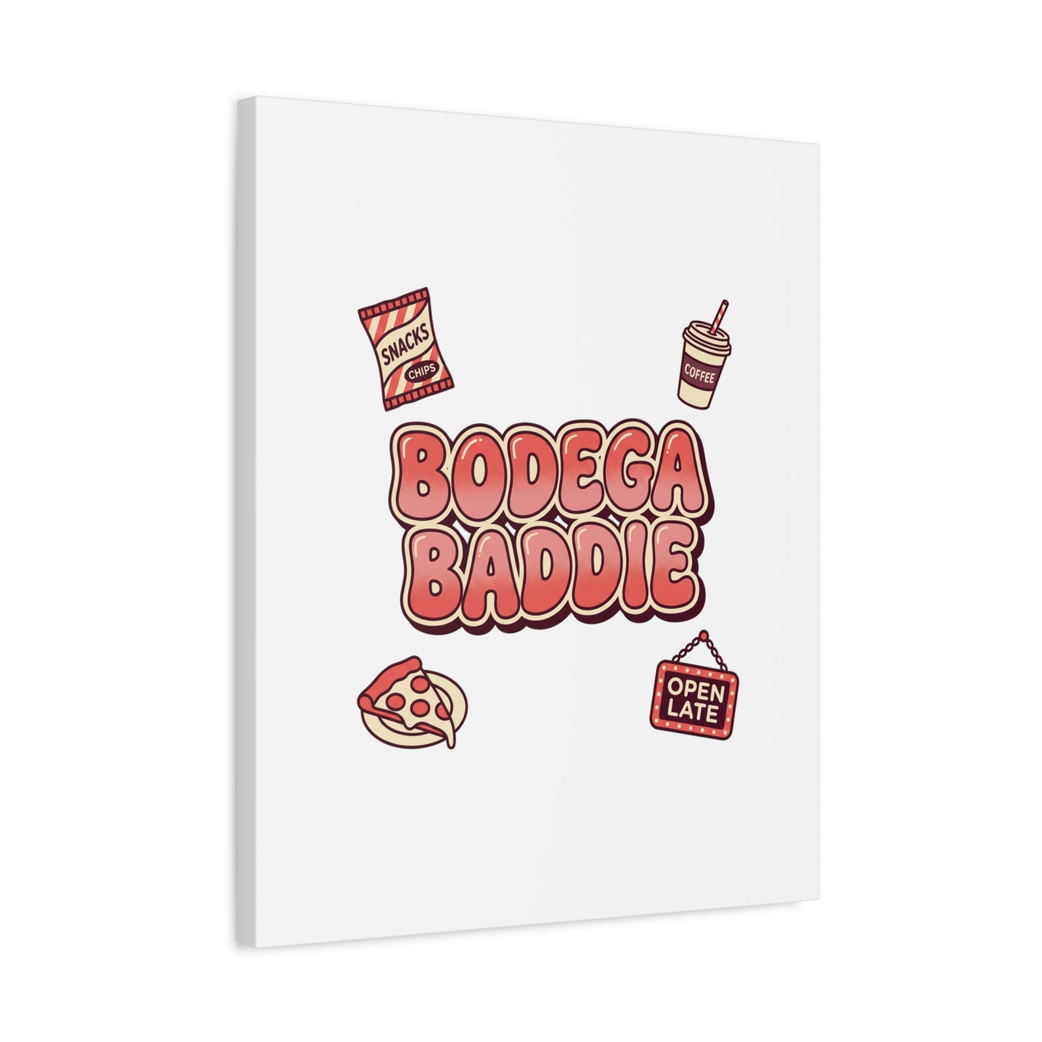 Bodega Baddie Matte Canvas, Stretched | NYC Y2K Corner Store Vibes
