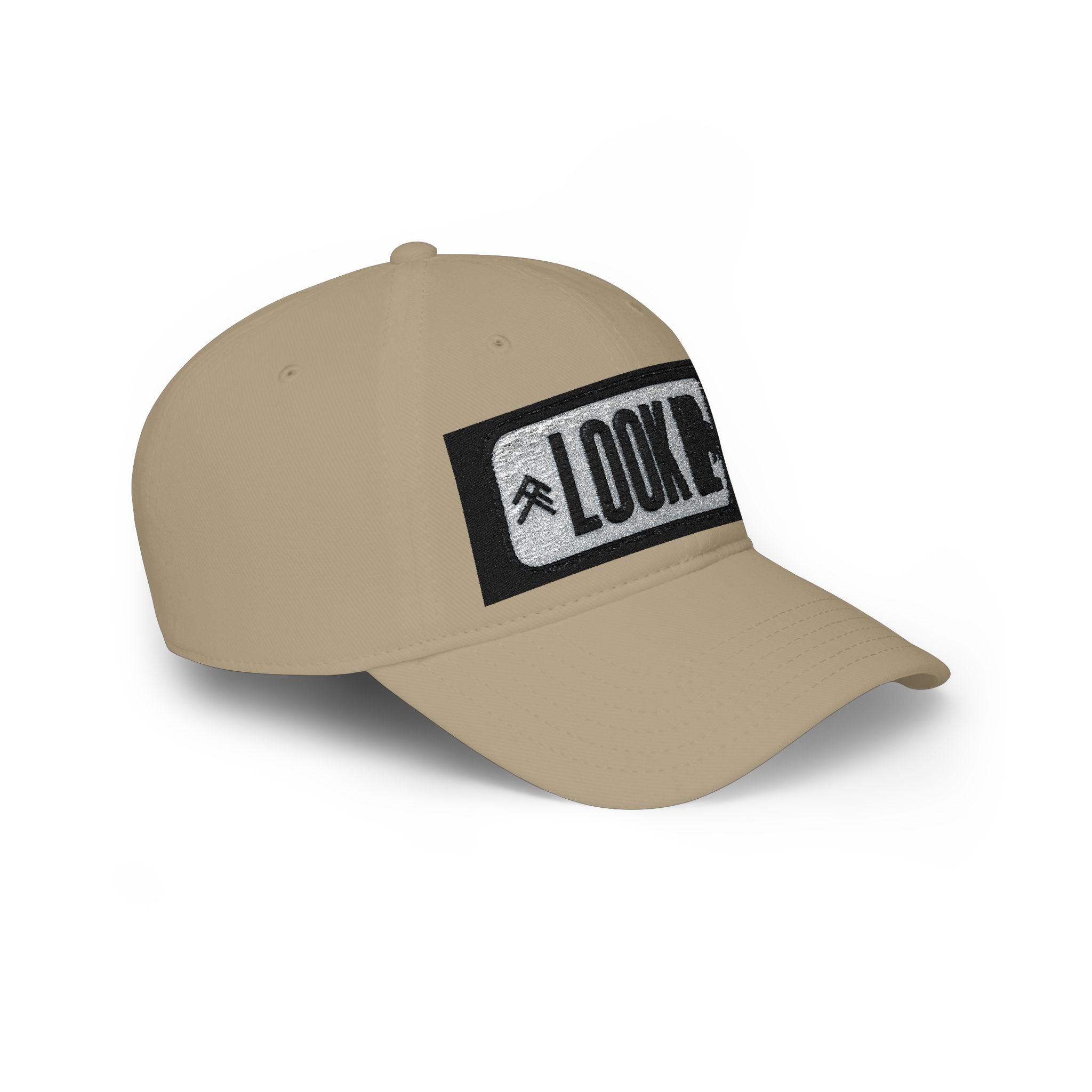 LOOK UP Patch Baseball Cap — Motivational Low-Profile Red Hat