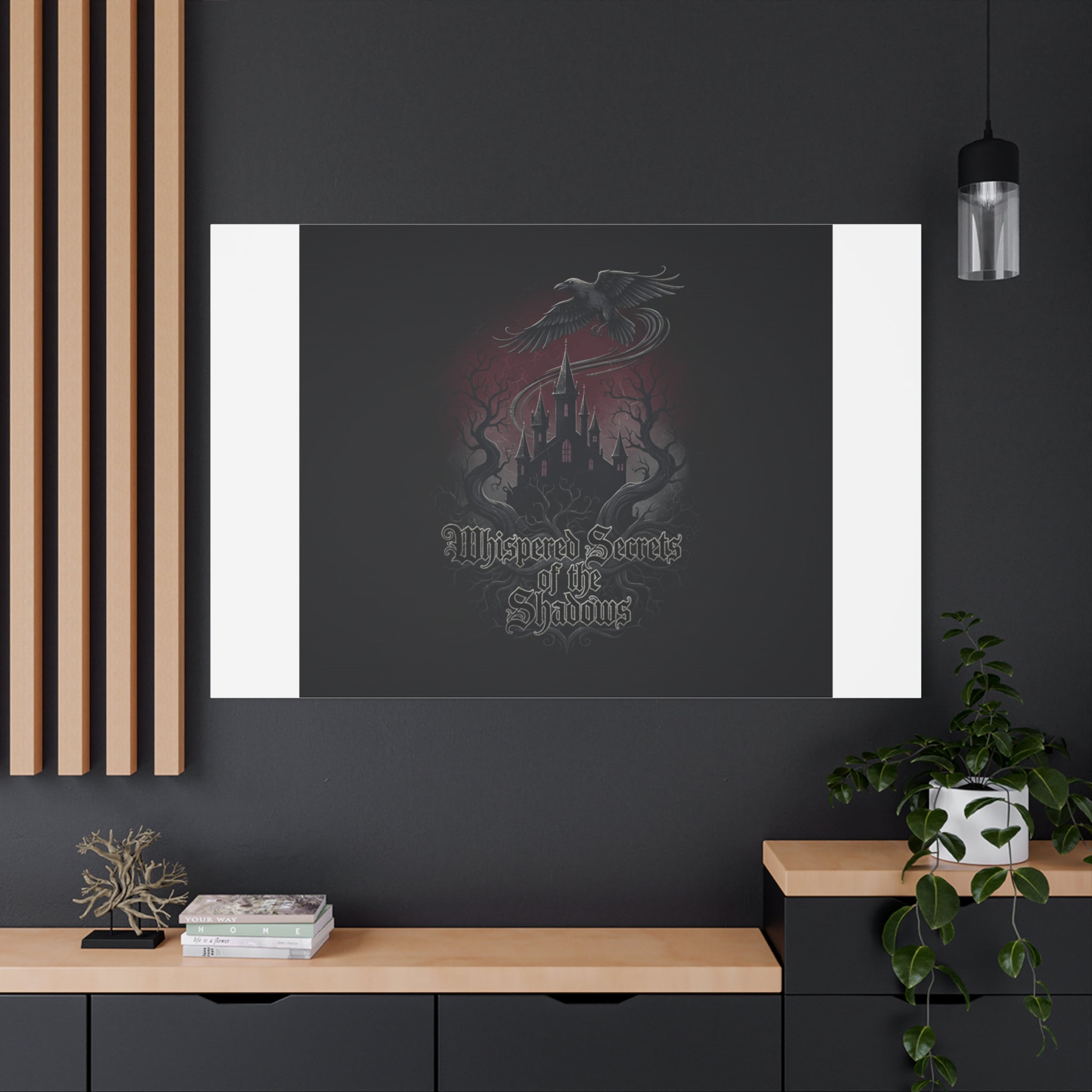 Whispered Secrets of the Shadows Castle Wall Art, Matte Canvas | Gothic Medieval Decor