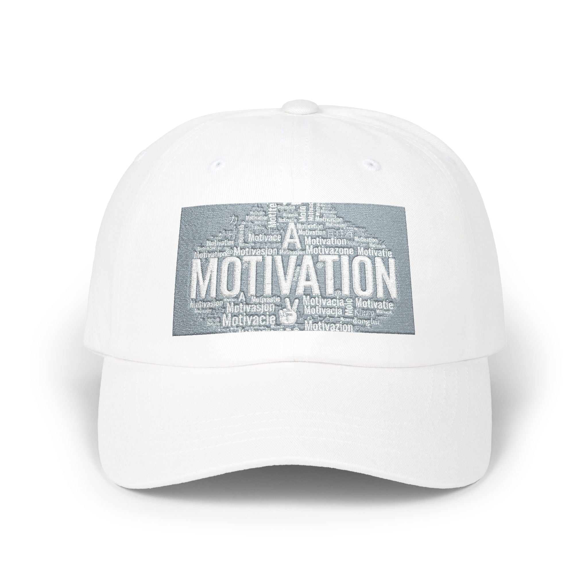 Motivation Is a Universal Language Dad Cap — Classic Embroidered Baseball Hat