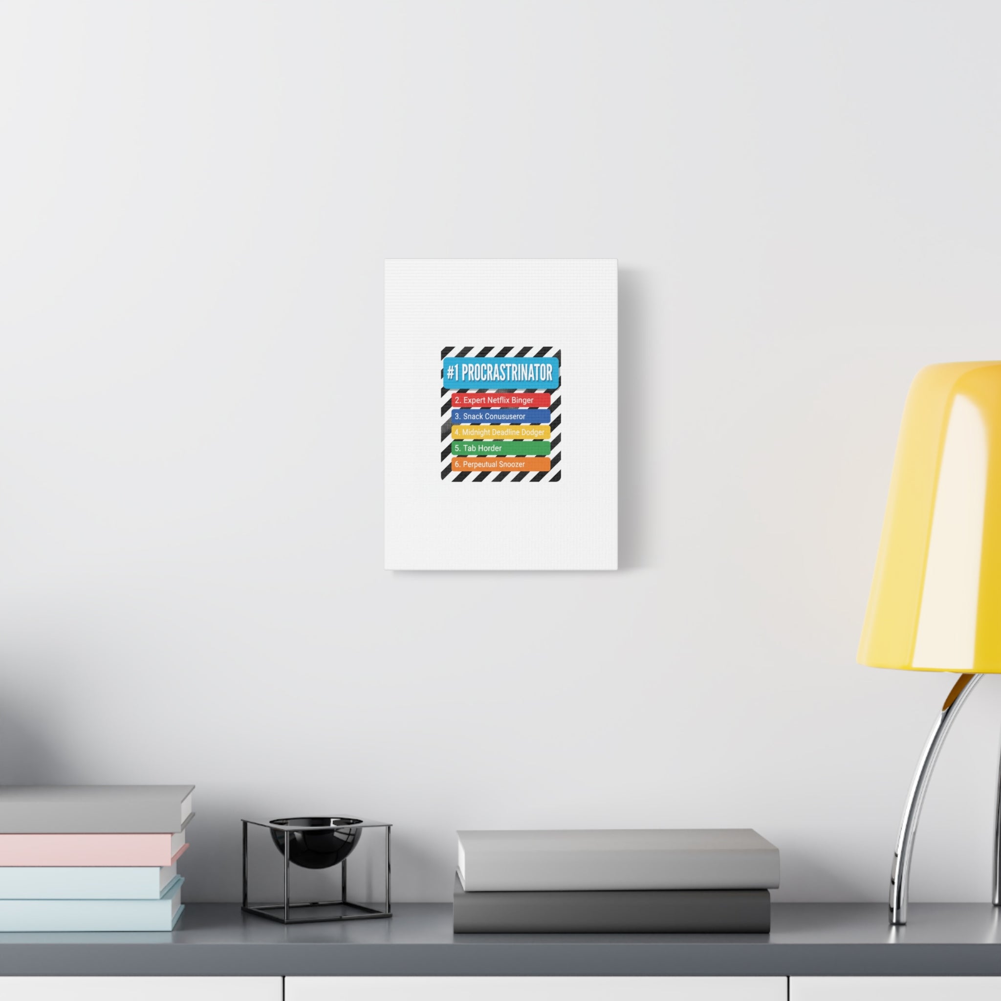 #1 Procrastinator Canvas, Rank-Style List Poster | Top-List Ranking Obsession