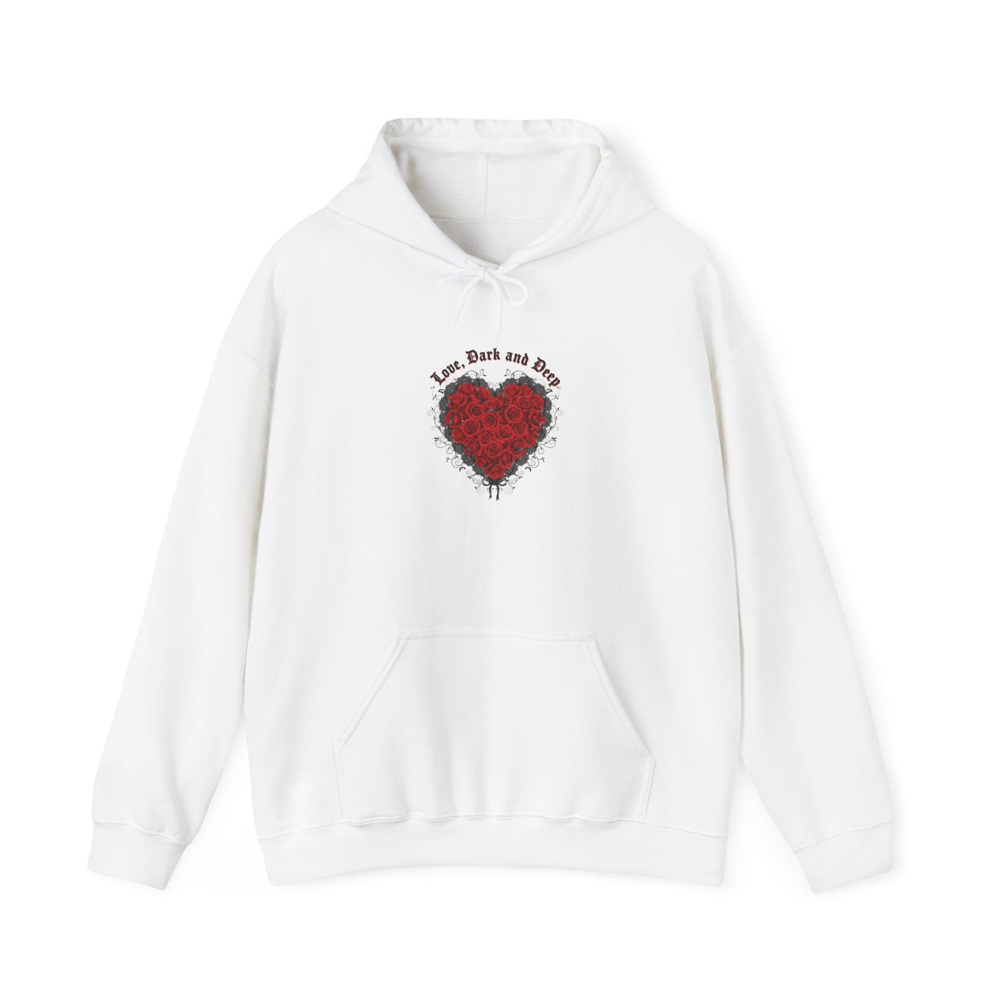 Gothic Romance Rose Heart Hoodie | Nu Romantic 80s Nostalgia