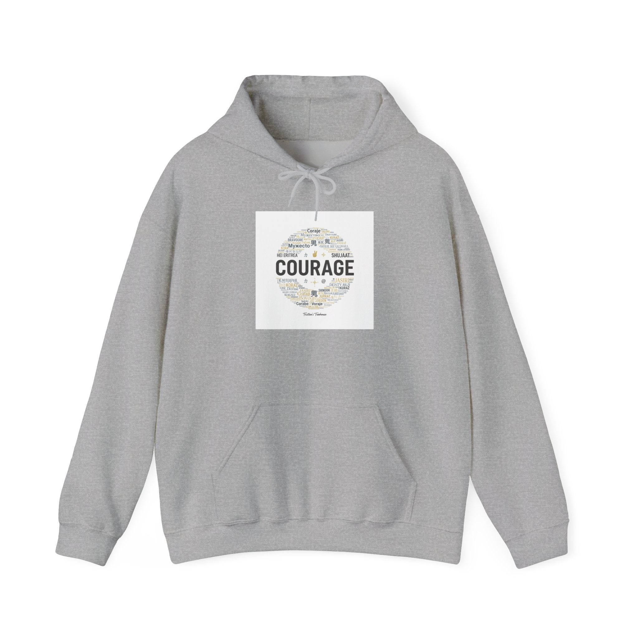 Courage Minimalist Circle Hoodie | Fresh Start apparel, reset mode design