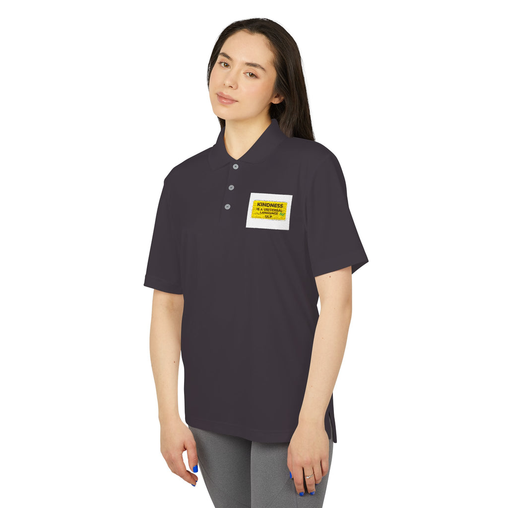 Kindness Is a Universal Language Golf Polo — Motivational Golf Shirt
