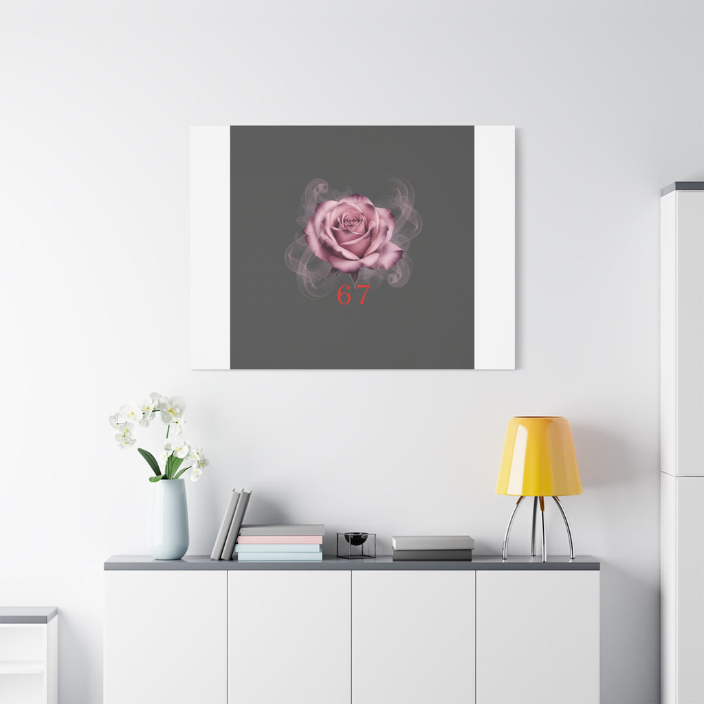 6 7 Valentine's Canvas | Viral Gothic Rose Wall Art | 6 7 Meaning Dark Romance